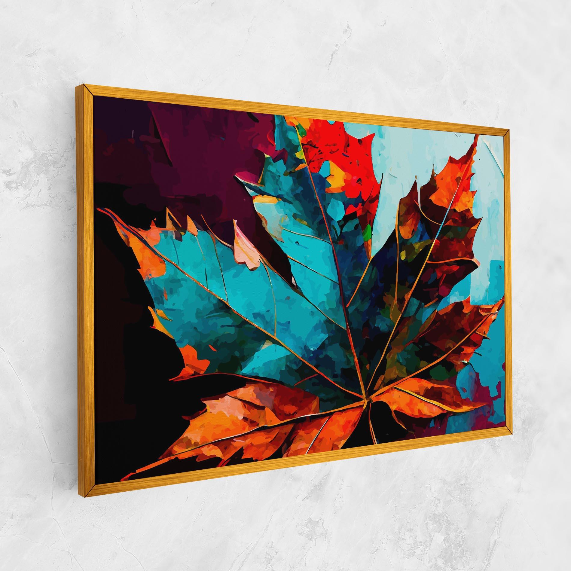 Vászonkép Blue Orange Leaf mockup 1