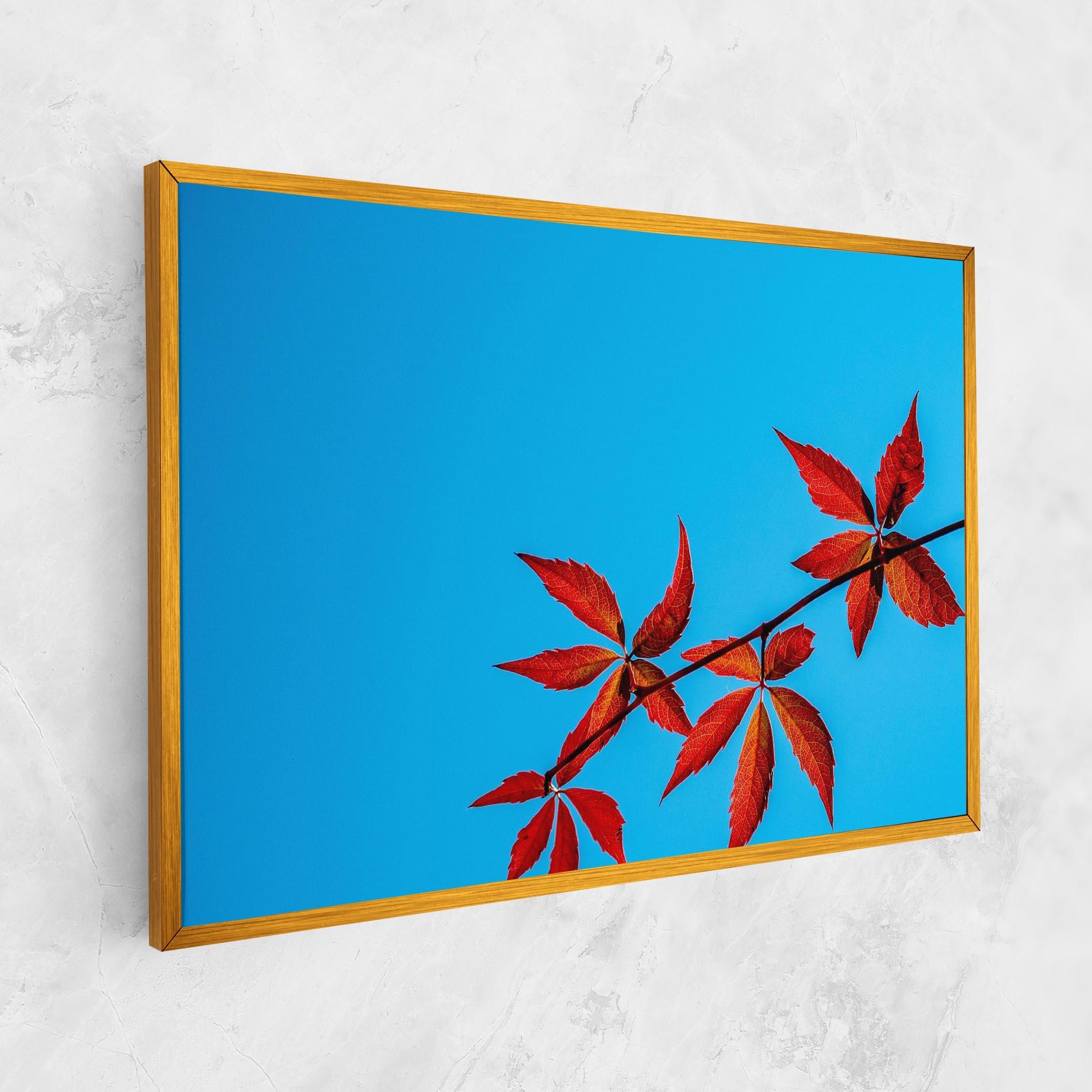 Vászonkép Red Small Leaves mockup 1