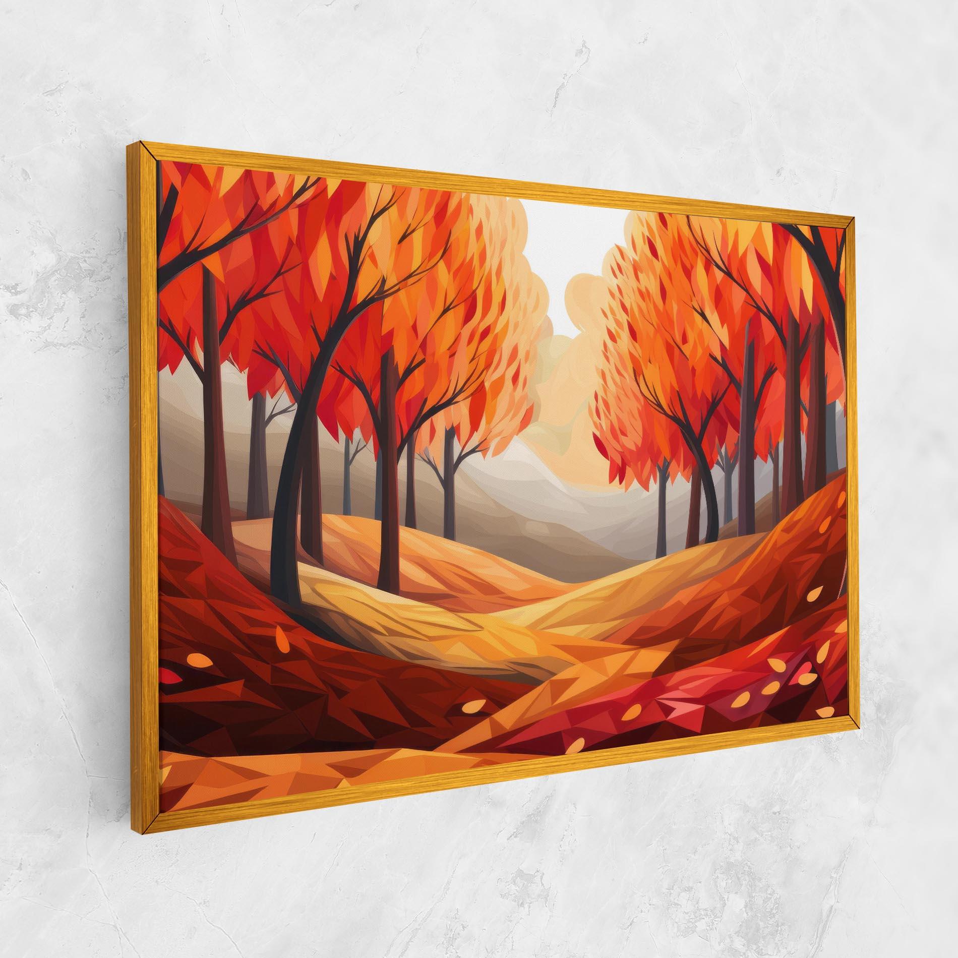Vászonkép Red Trees Art mockup 1