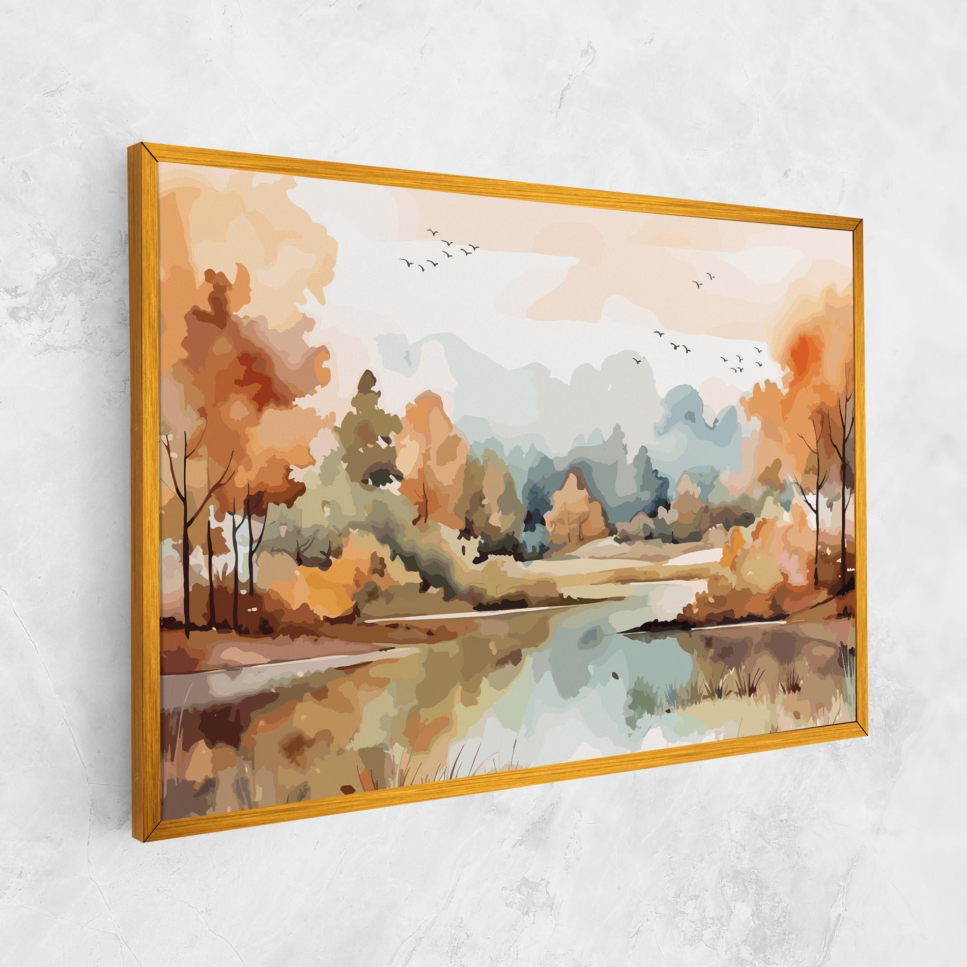 Vászonkép Watercolor Autumn mockup 1
