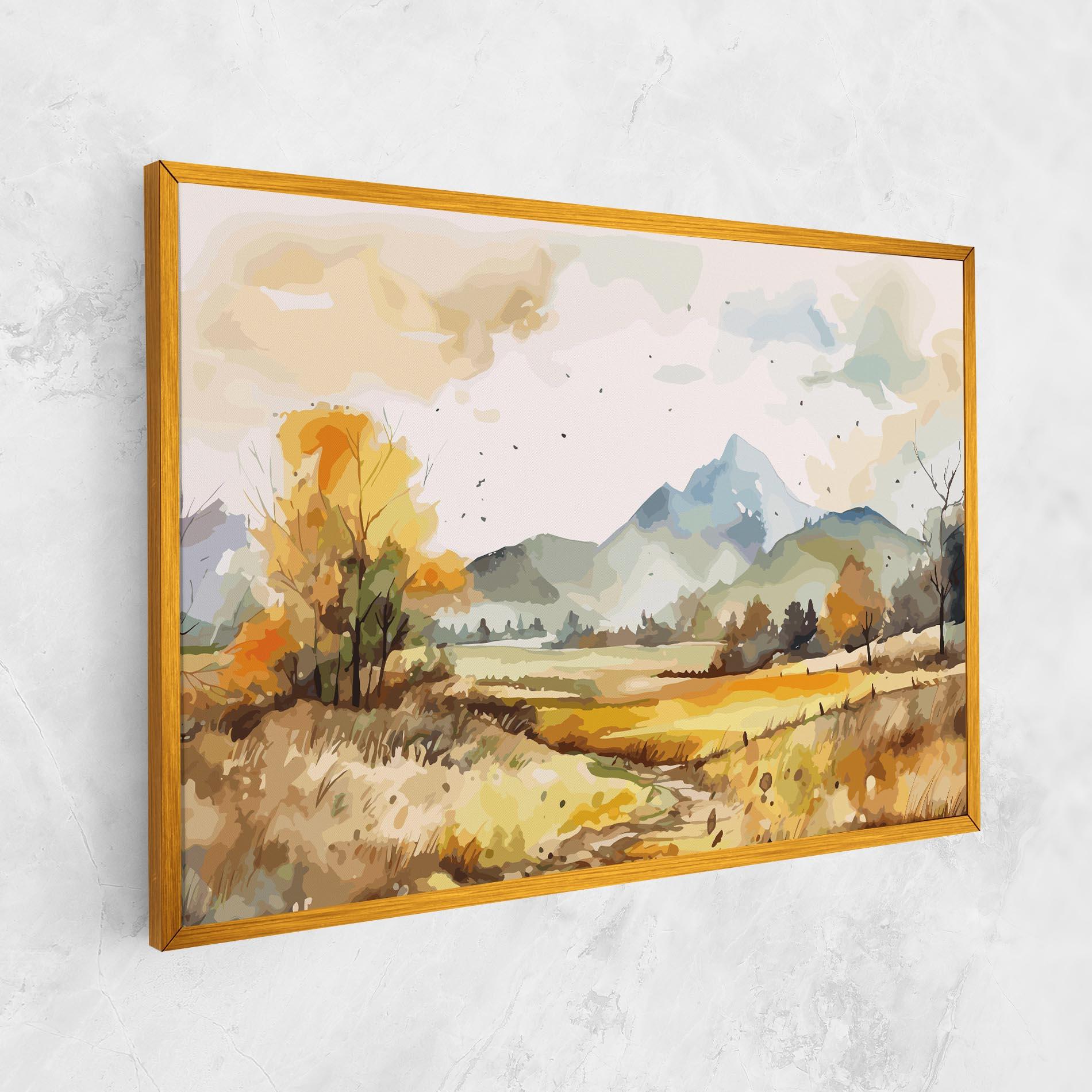 Vászonkép Yellow Blue Autumn mockup 1