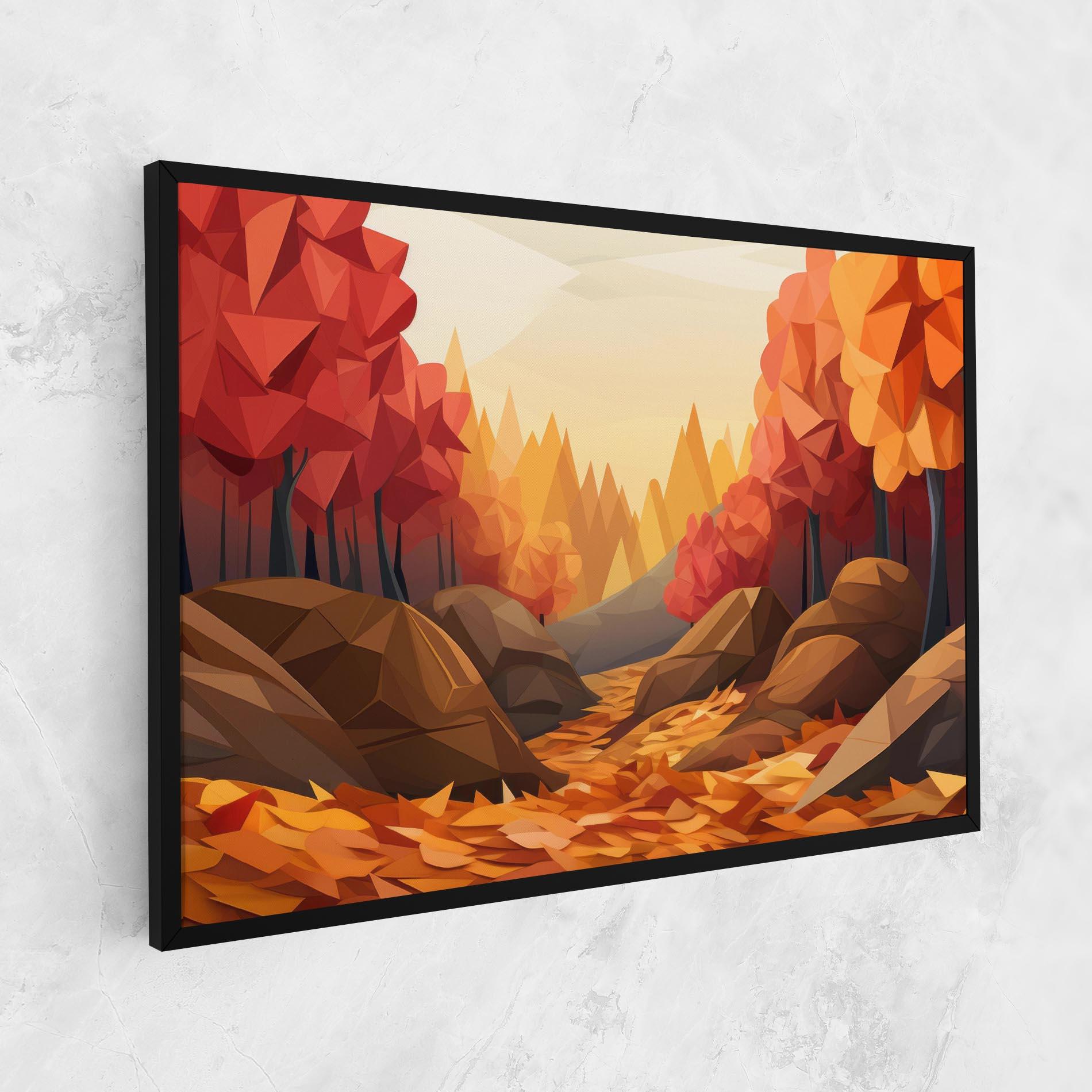 Vászonkép Autumn Orange Forest mockup 1