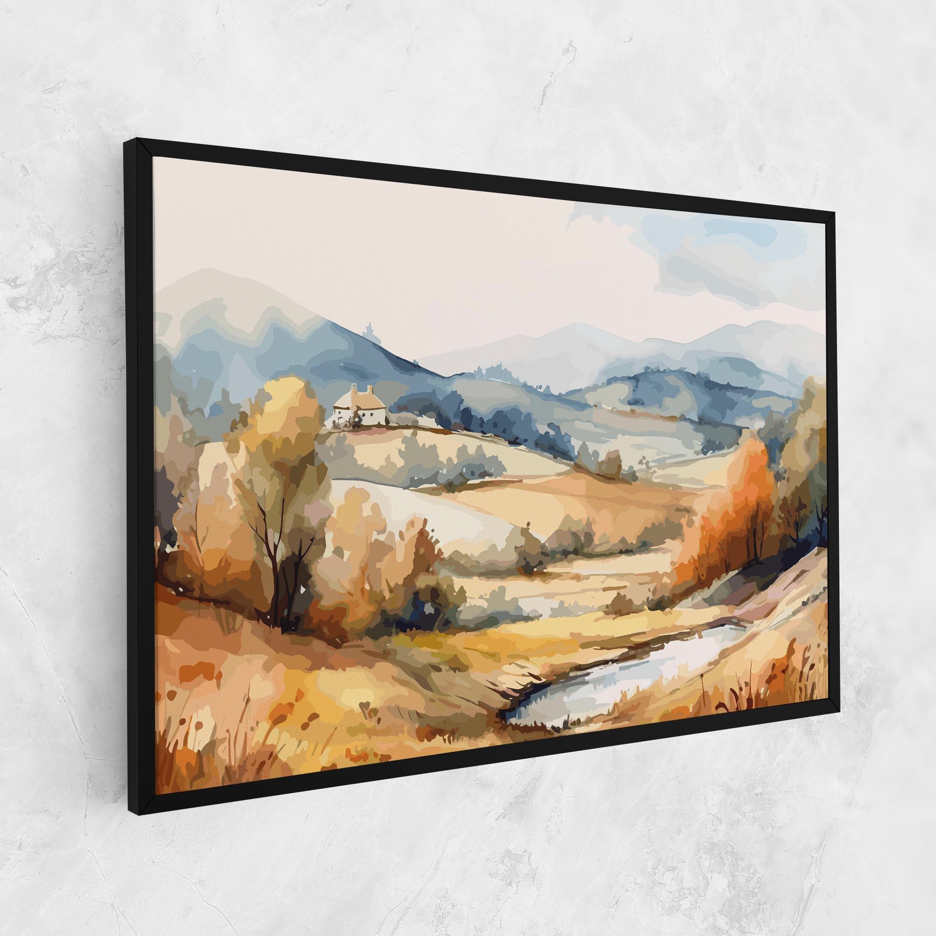 Vászonkép Blue Orange Autumn mockup 1