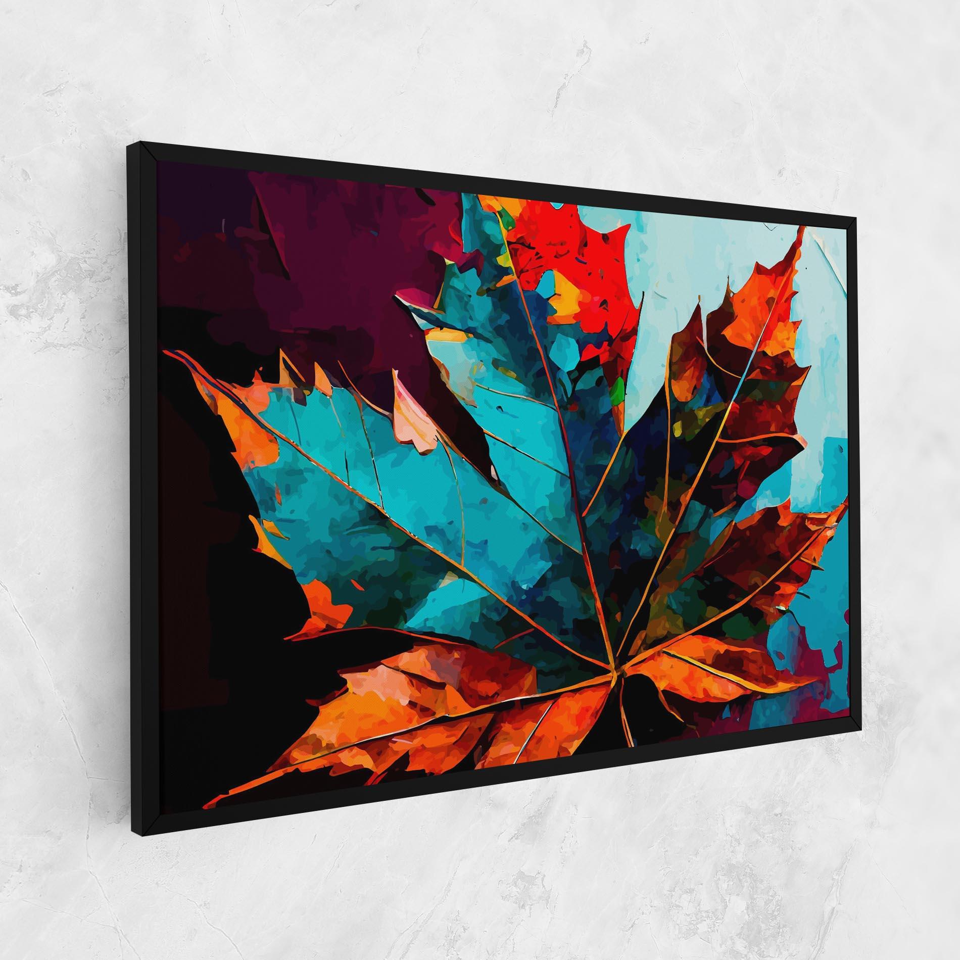 Vászonkép Blue Orange Leaf mockup 1