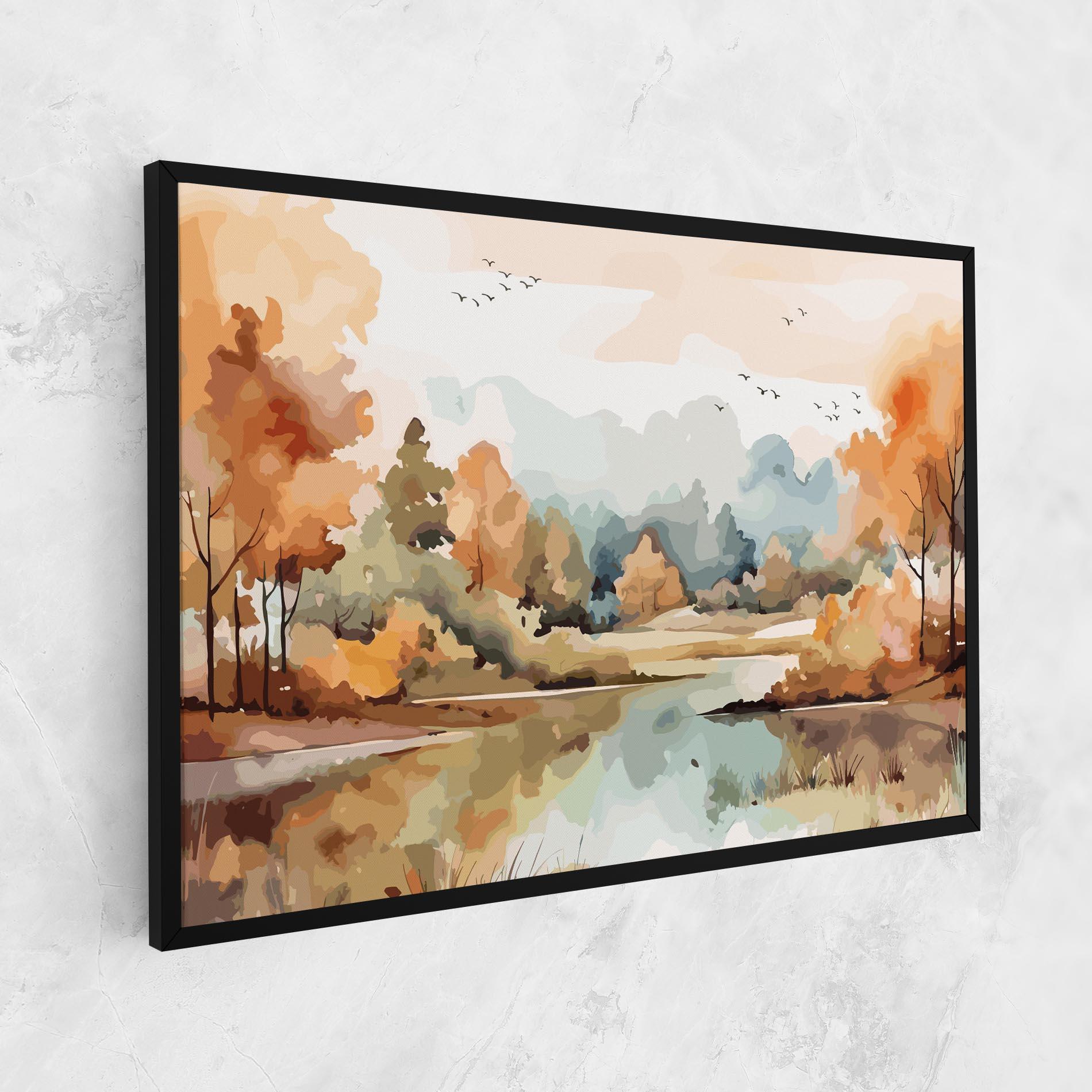 Vászonkép Watercolor Autumn mockup 1
