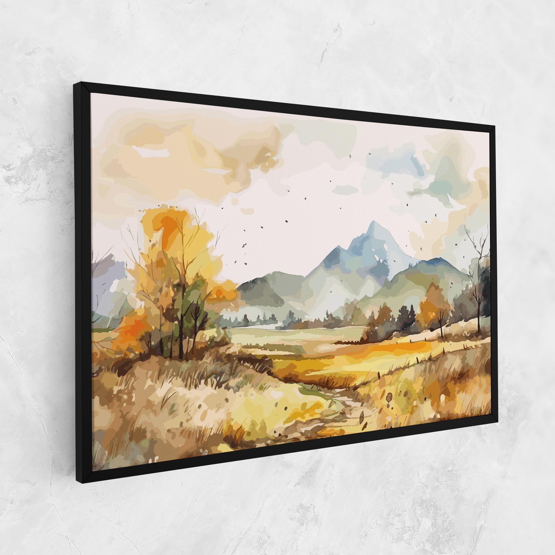 Vászonkép Yellow Blue Autumn mockup 1