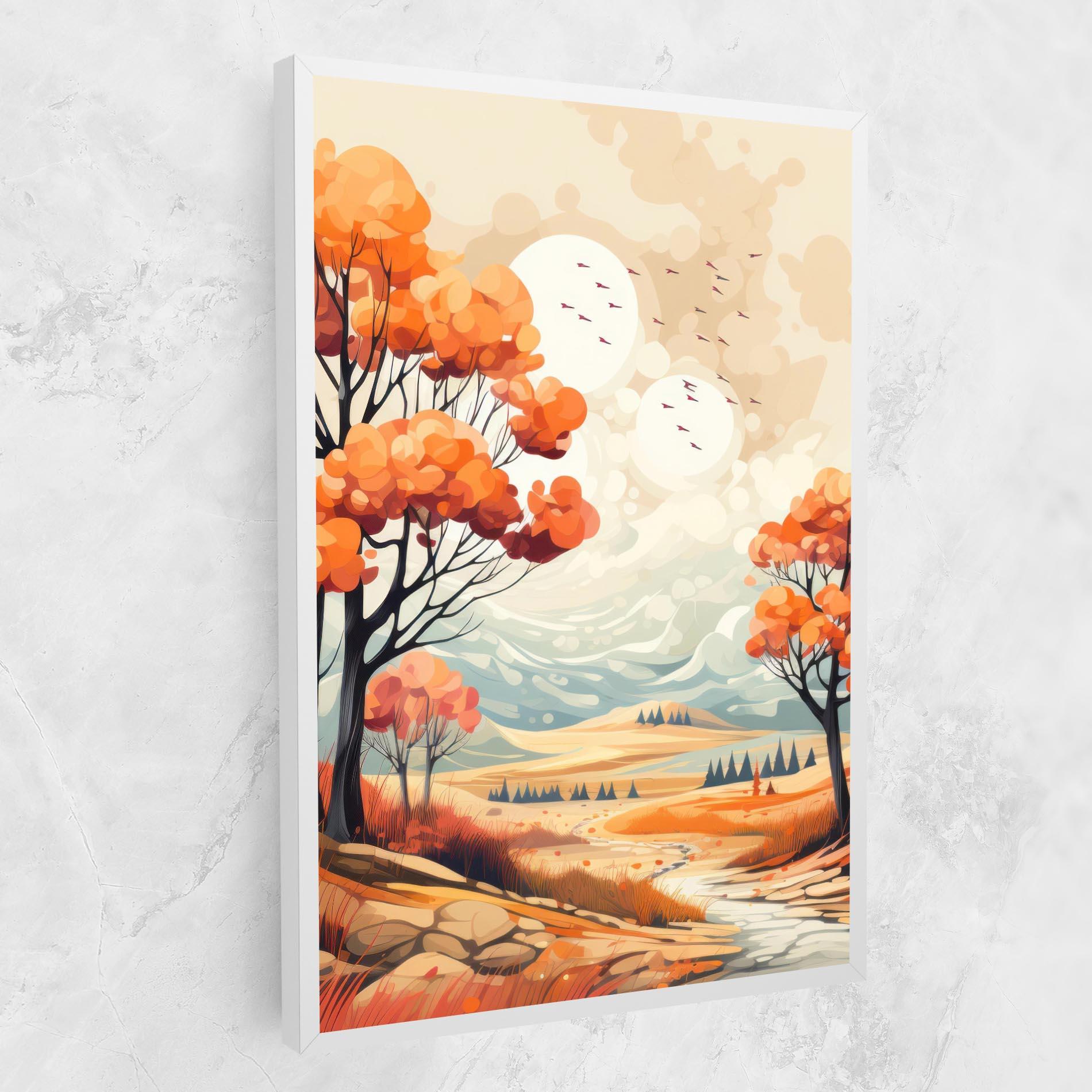 Vászonkép Autumn Tree Painting mockup 1