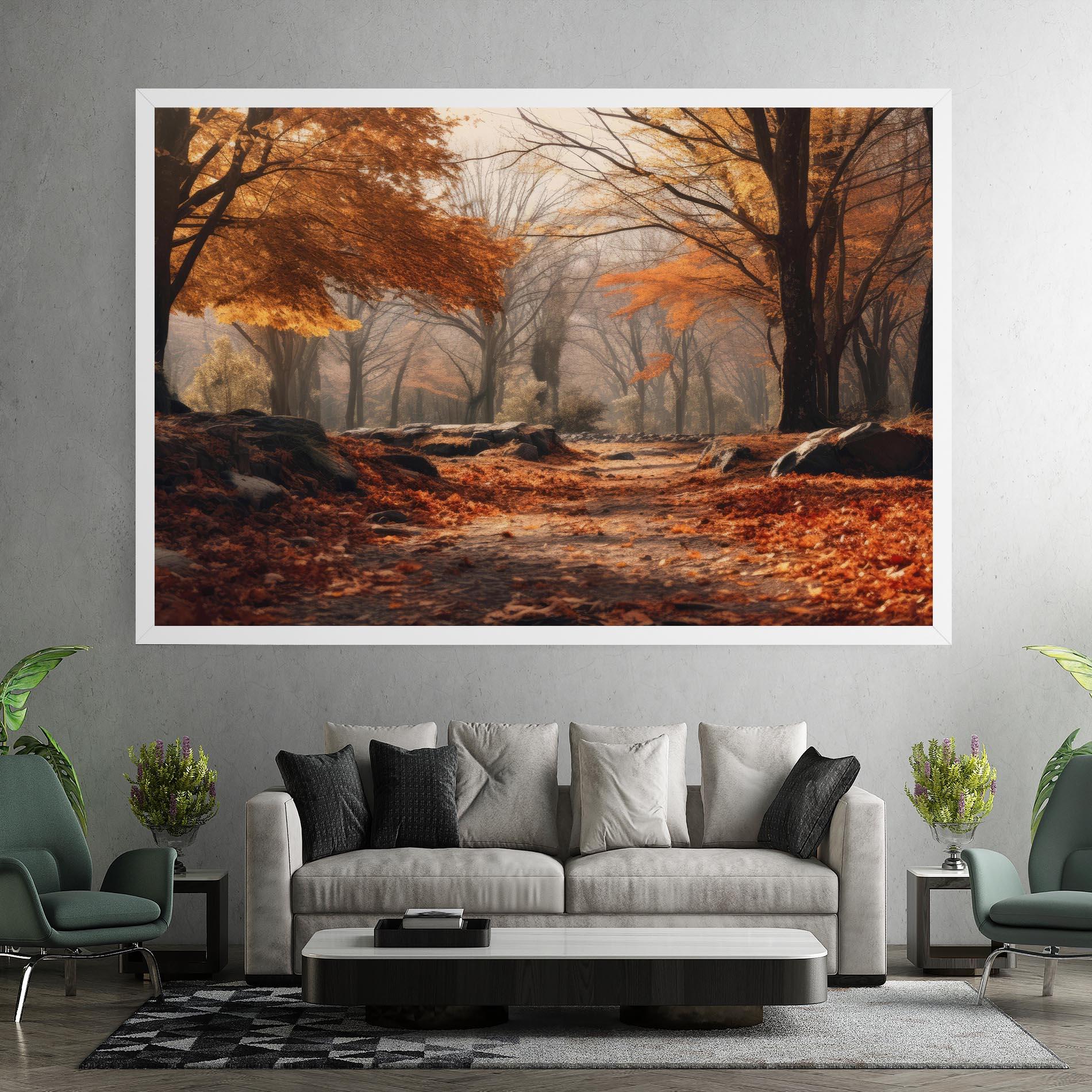 Vászonkép Autumn Forest mockup 7