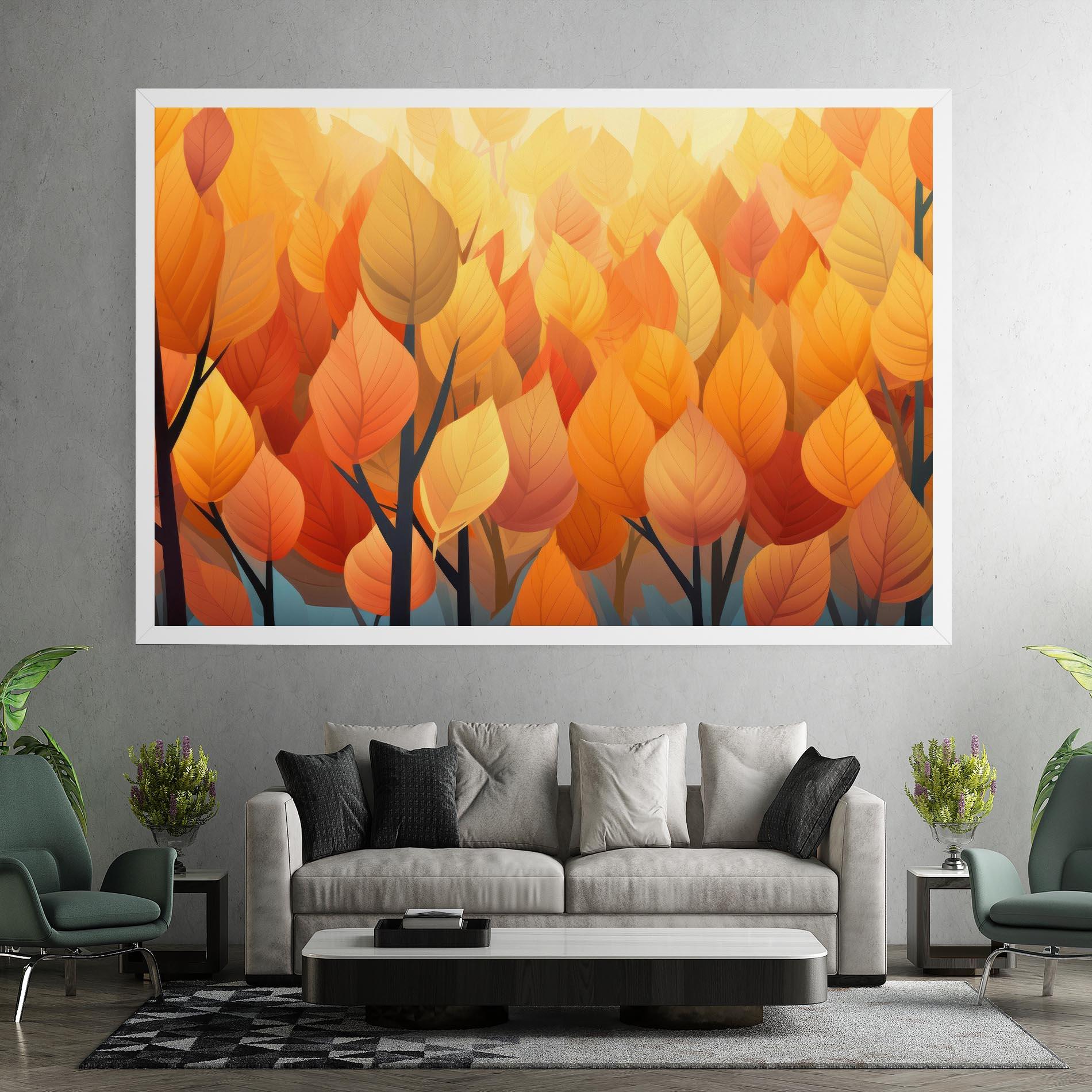 Vászonkép Autumn Leaves mockup 7