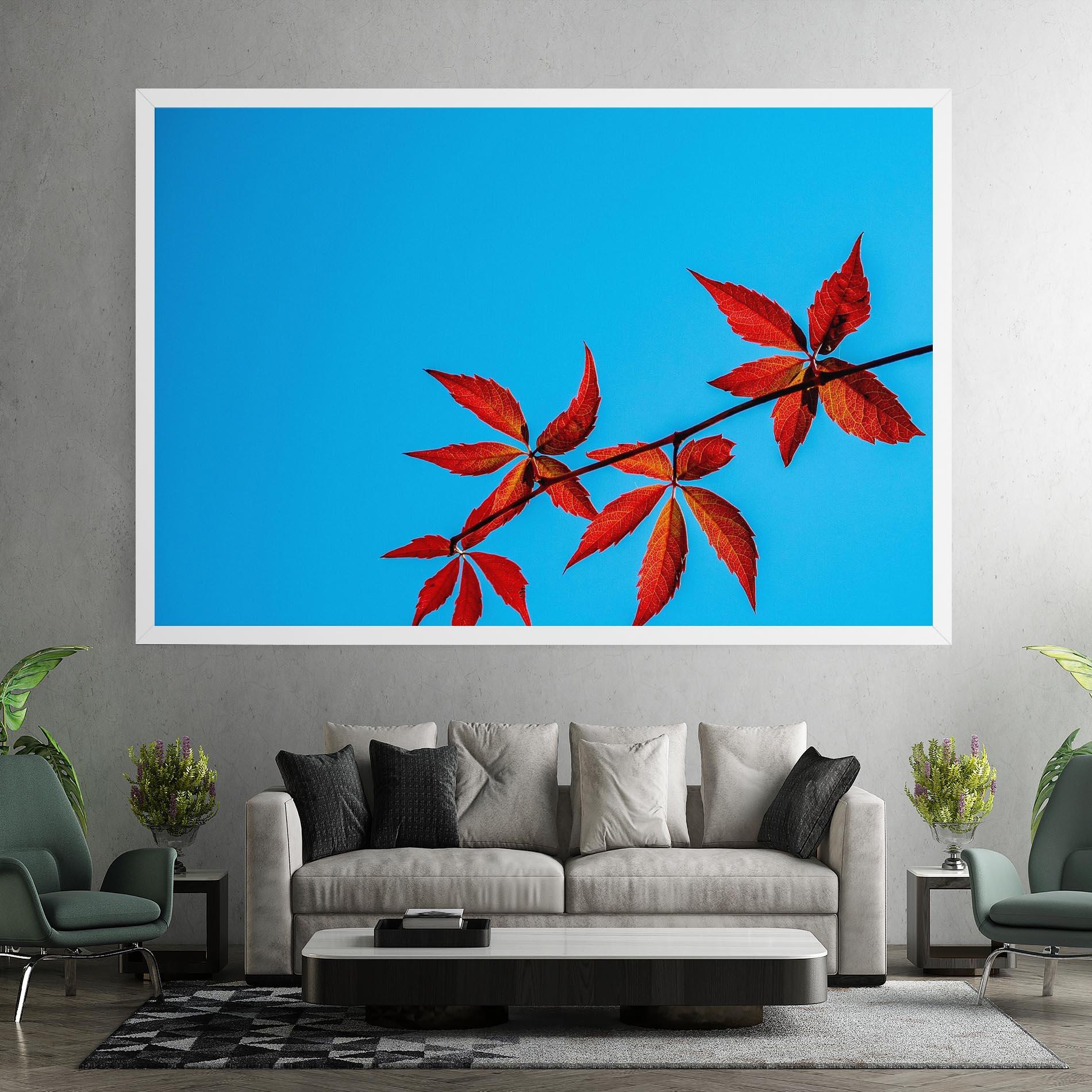 Vászonkép Red Small Leaves mockup 7