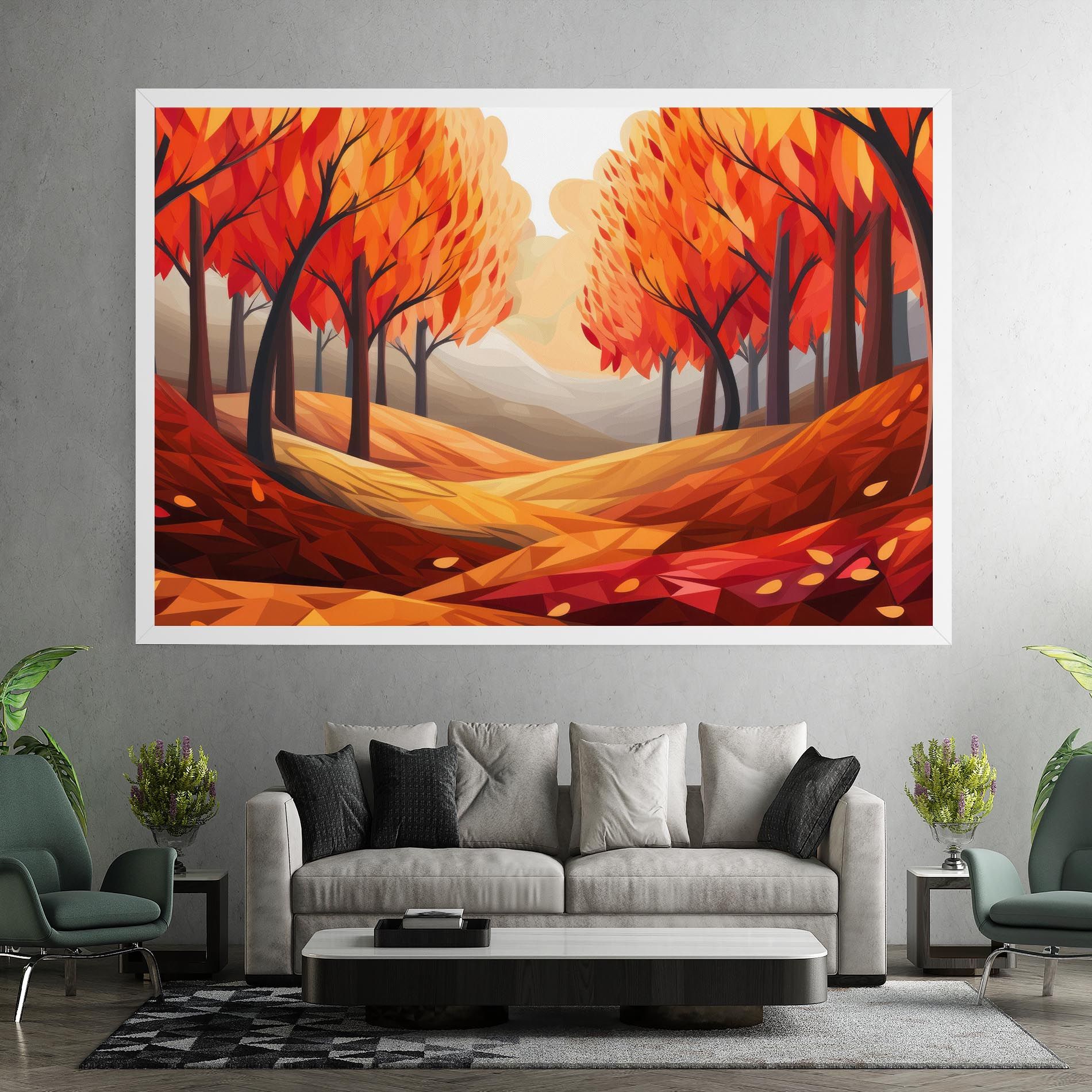 Red Trees Art mockup 7