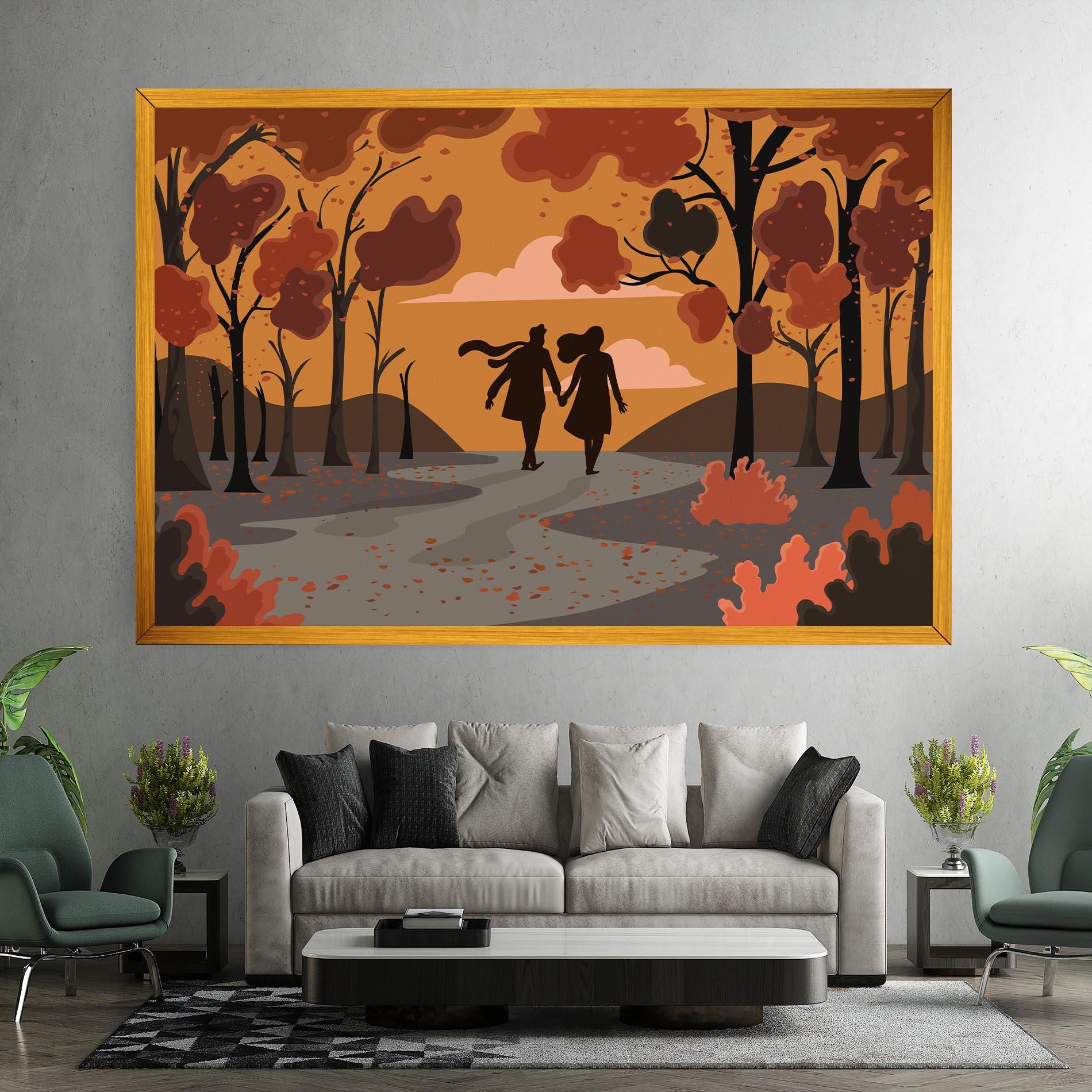 Vászonkép Autumn Couple mockup 7