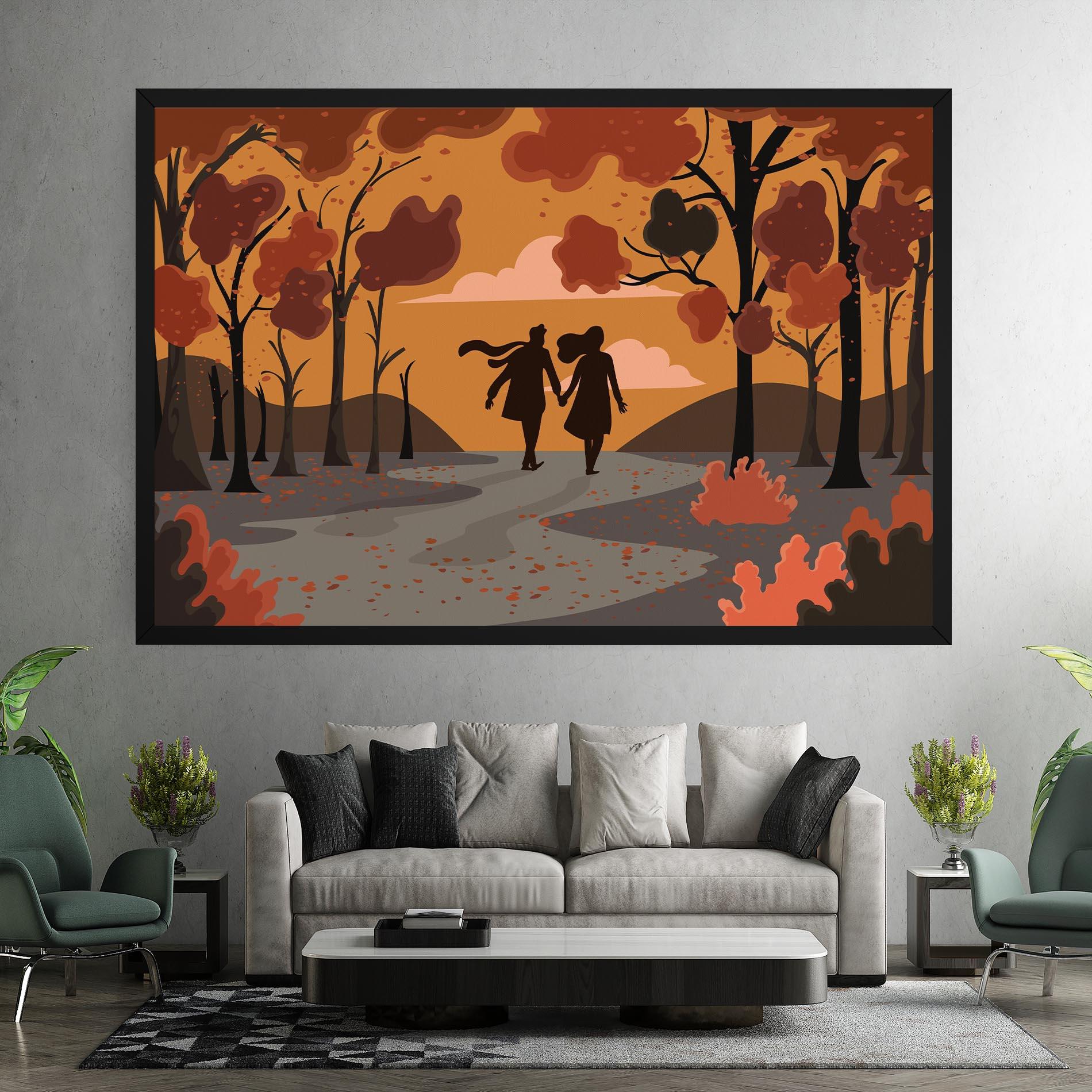 Vászonkép Autumn Couple mockup 7