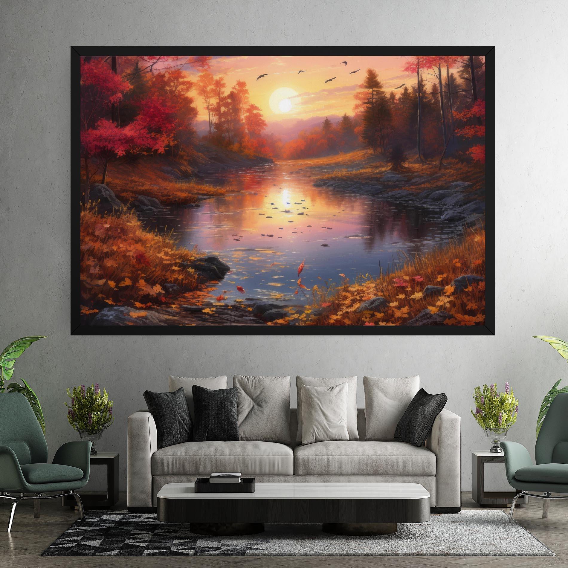 Vászonkép Autumn Sunset mockup 7