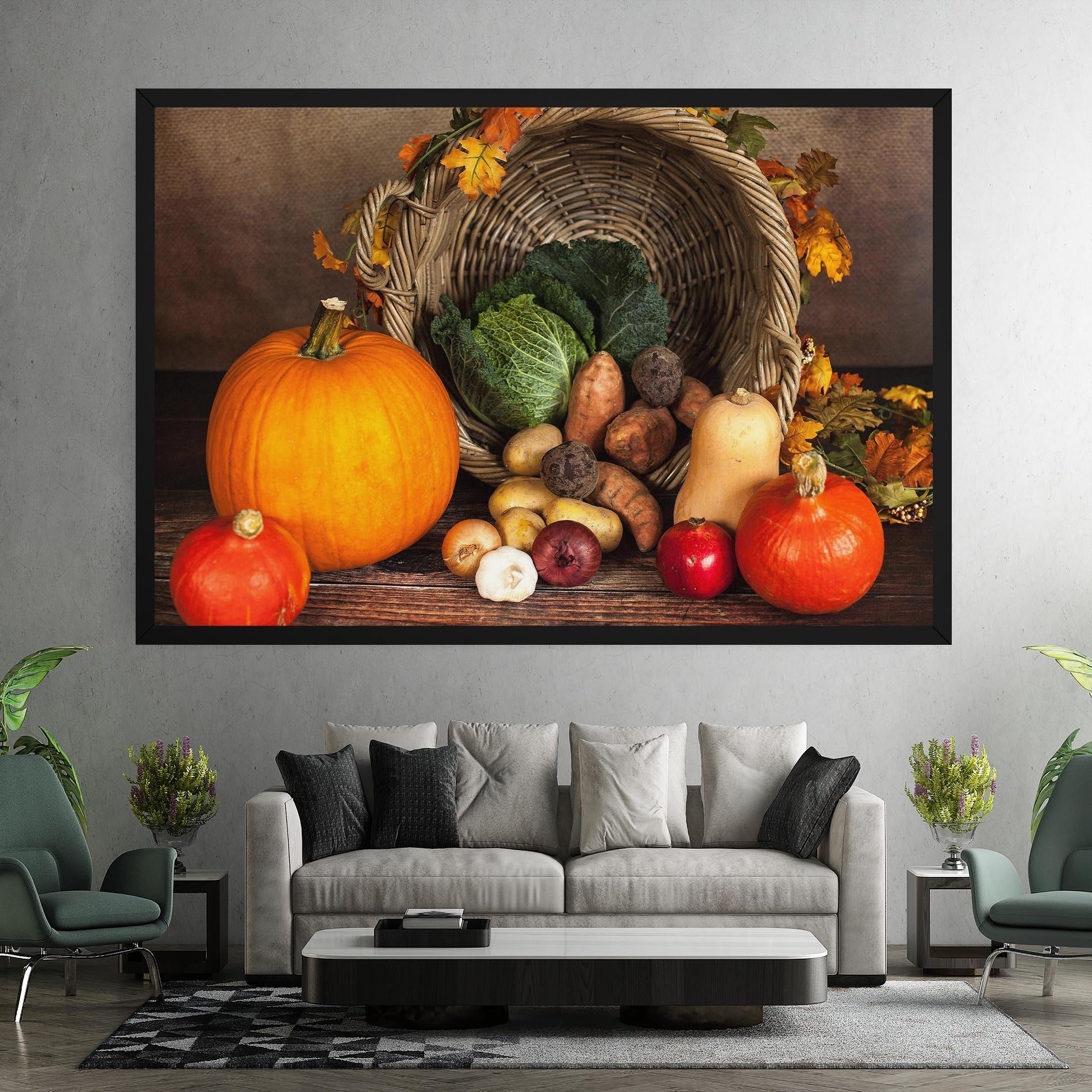 Vászonkép Autumn Vegetables mockup 7