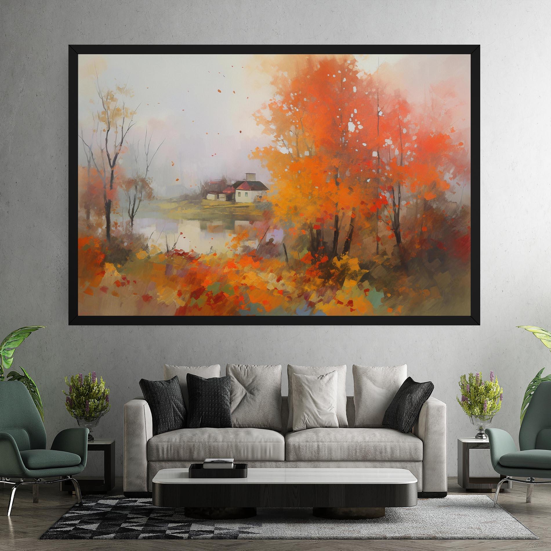 Vászonkép Autumnal Painting mockup 7