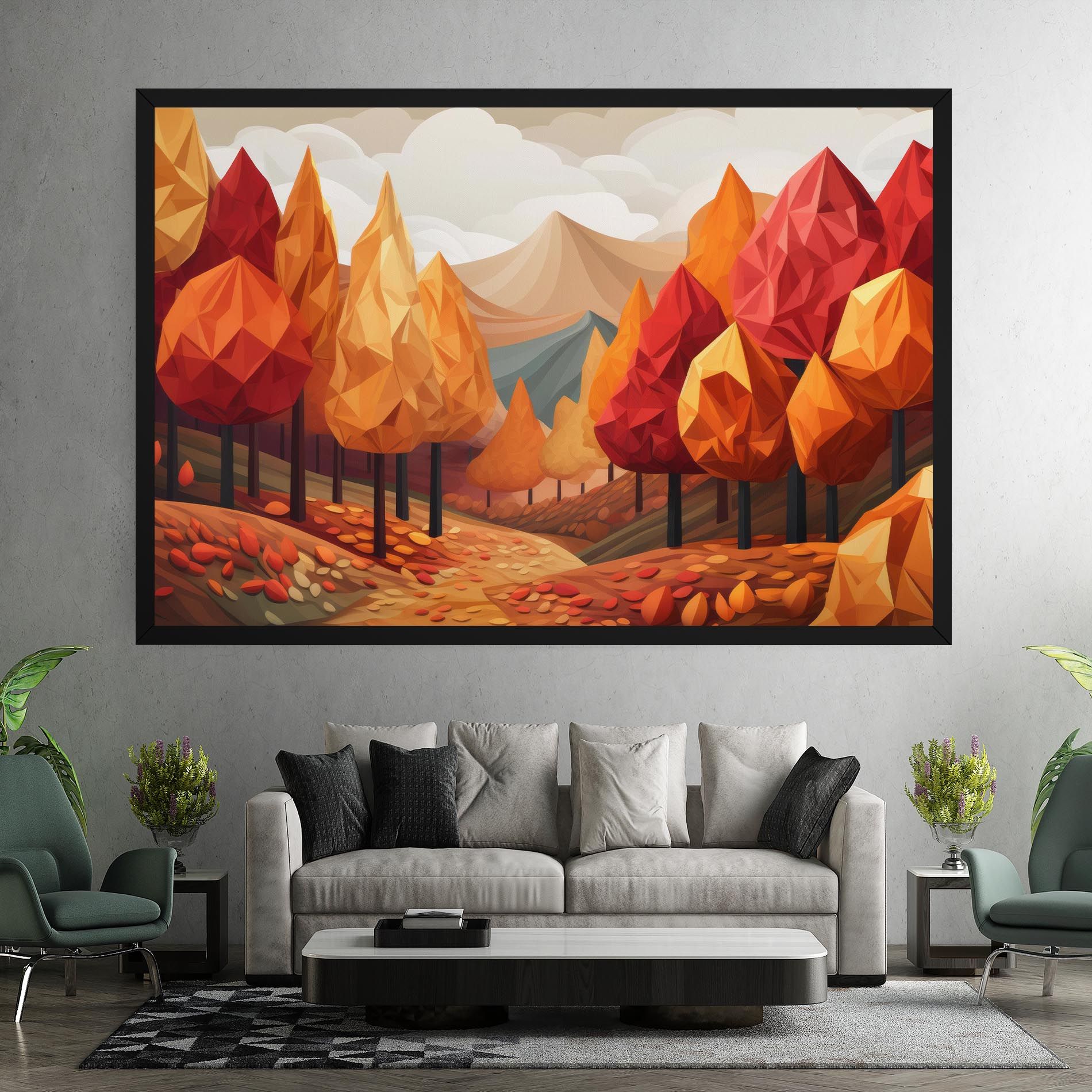 Colorful Trees Art mockup 7