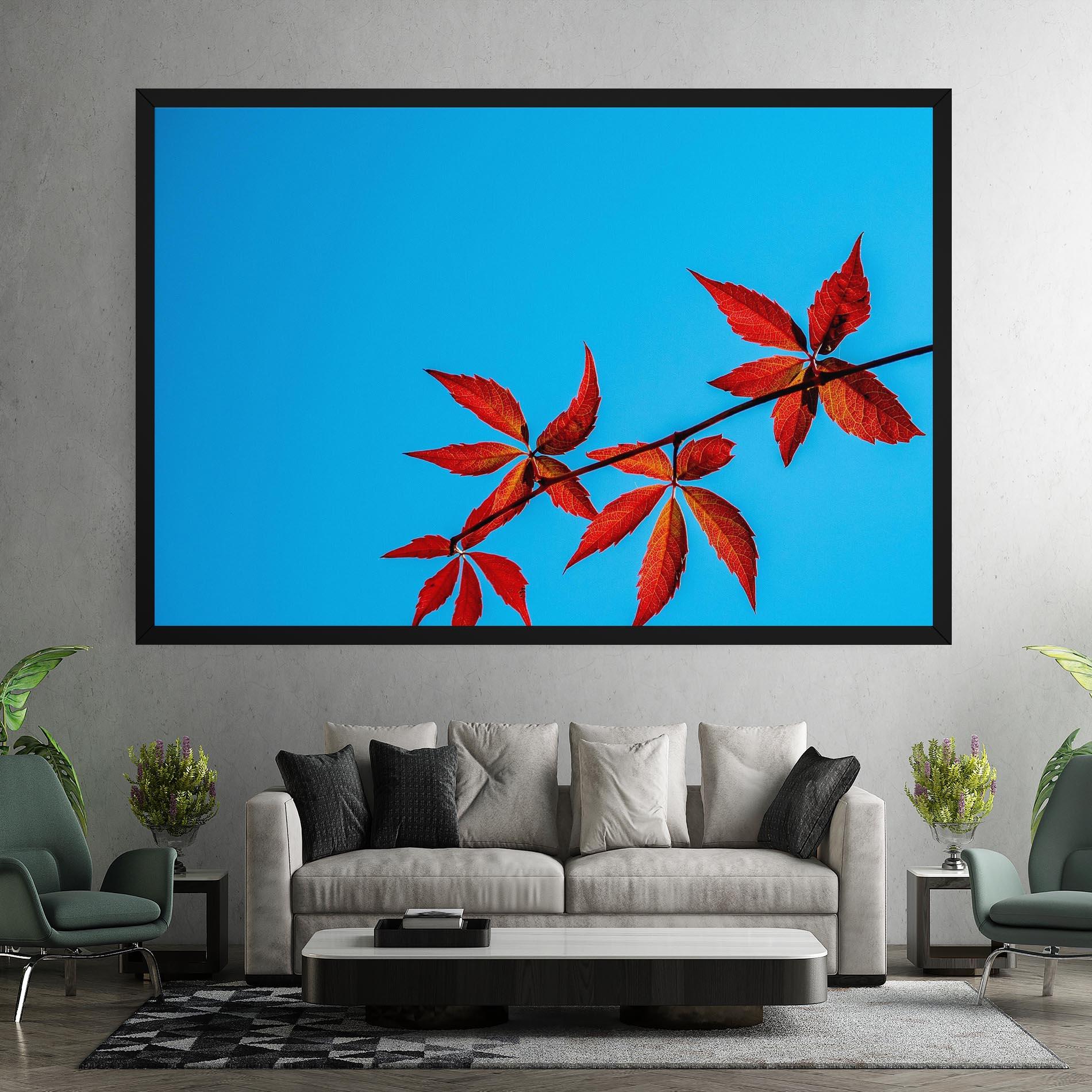 Vászonkép Red Small Leaves mockup 7