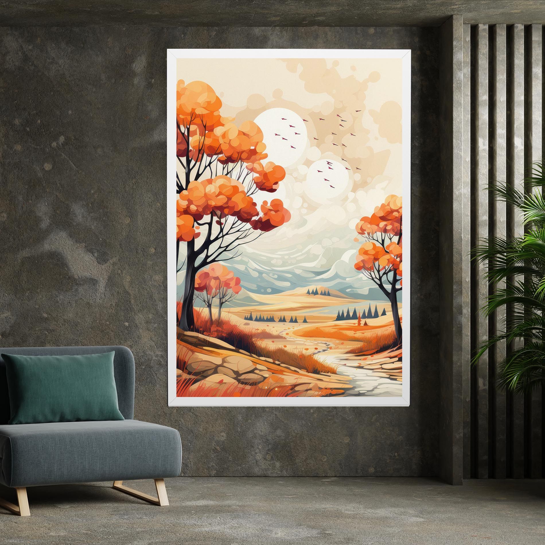 Autumn Tree Painting mockup 7