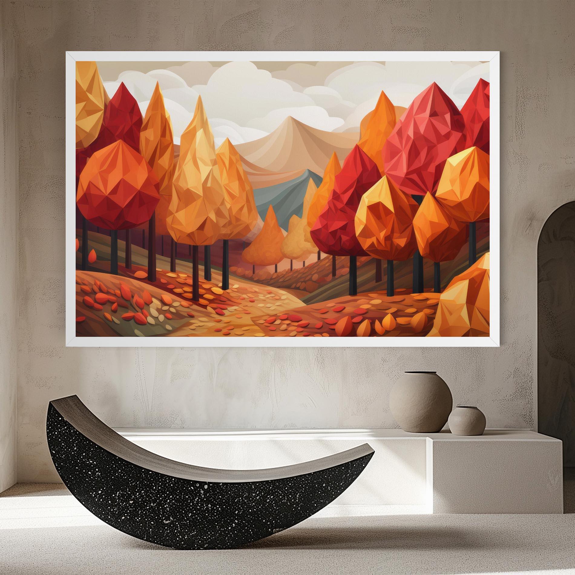 Vászonkép Colorful Trees Art mockup 8