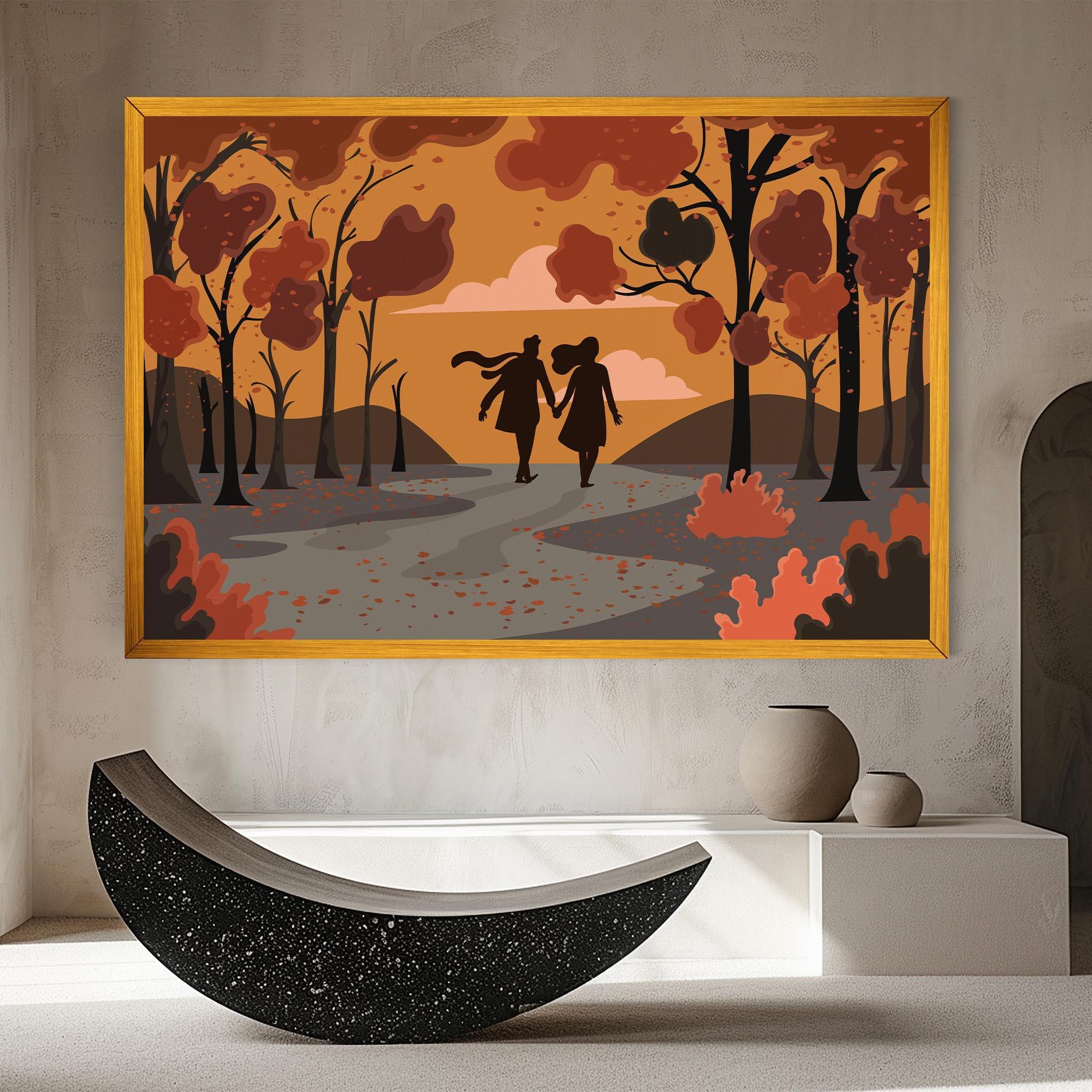 Vászonkép Autumn Couple mockup 8