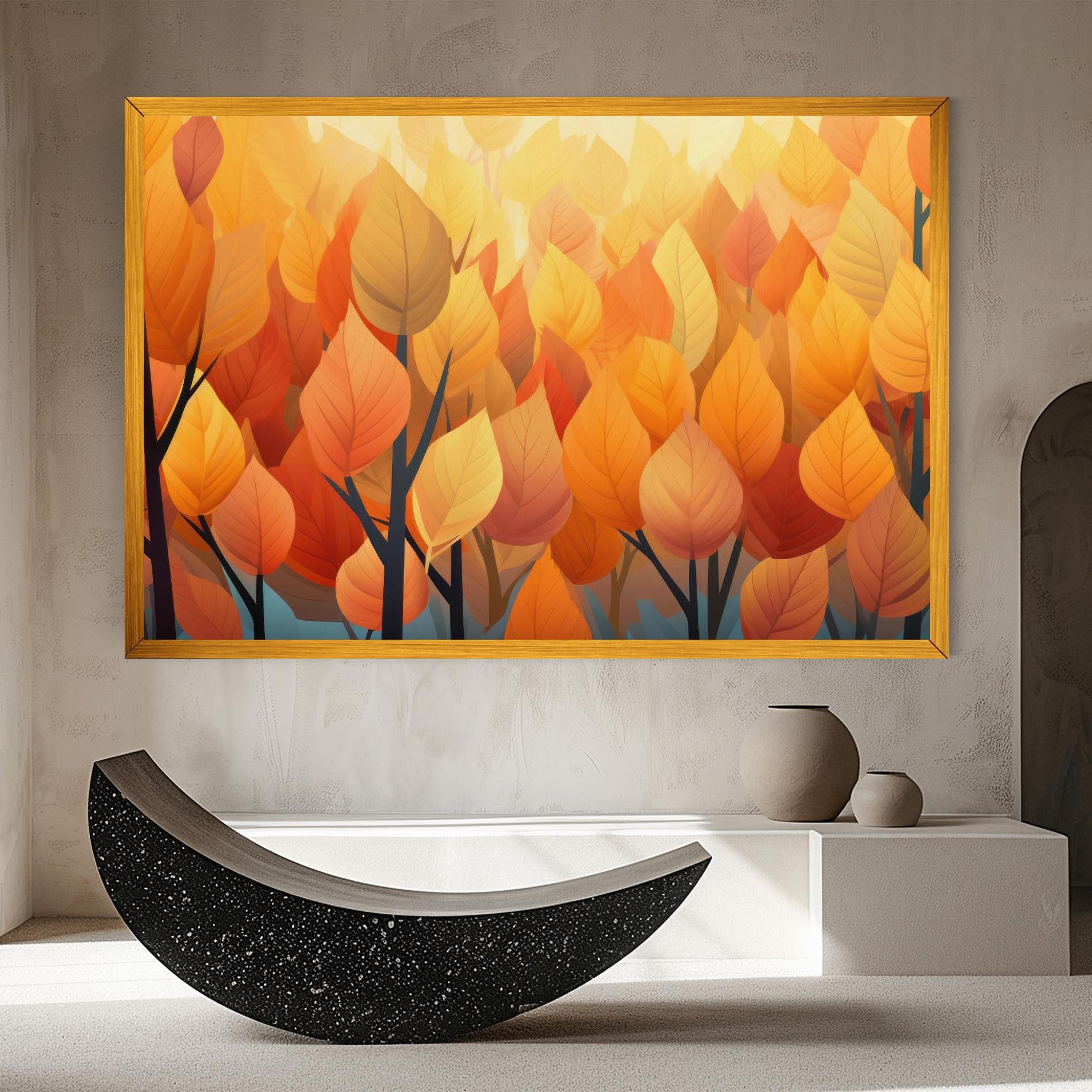 Vászonkép Autumn Leaves mockup 8