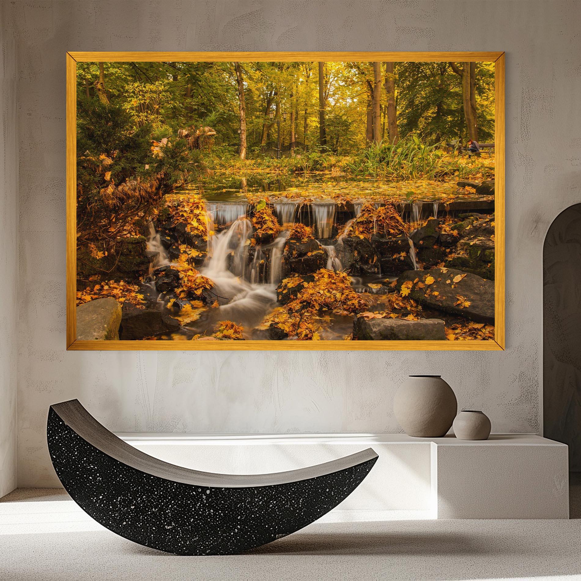 Vászonkép Autumn Waterfall mockup 8