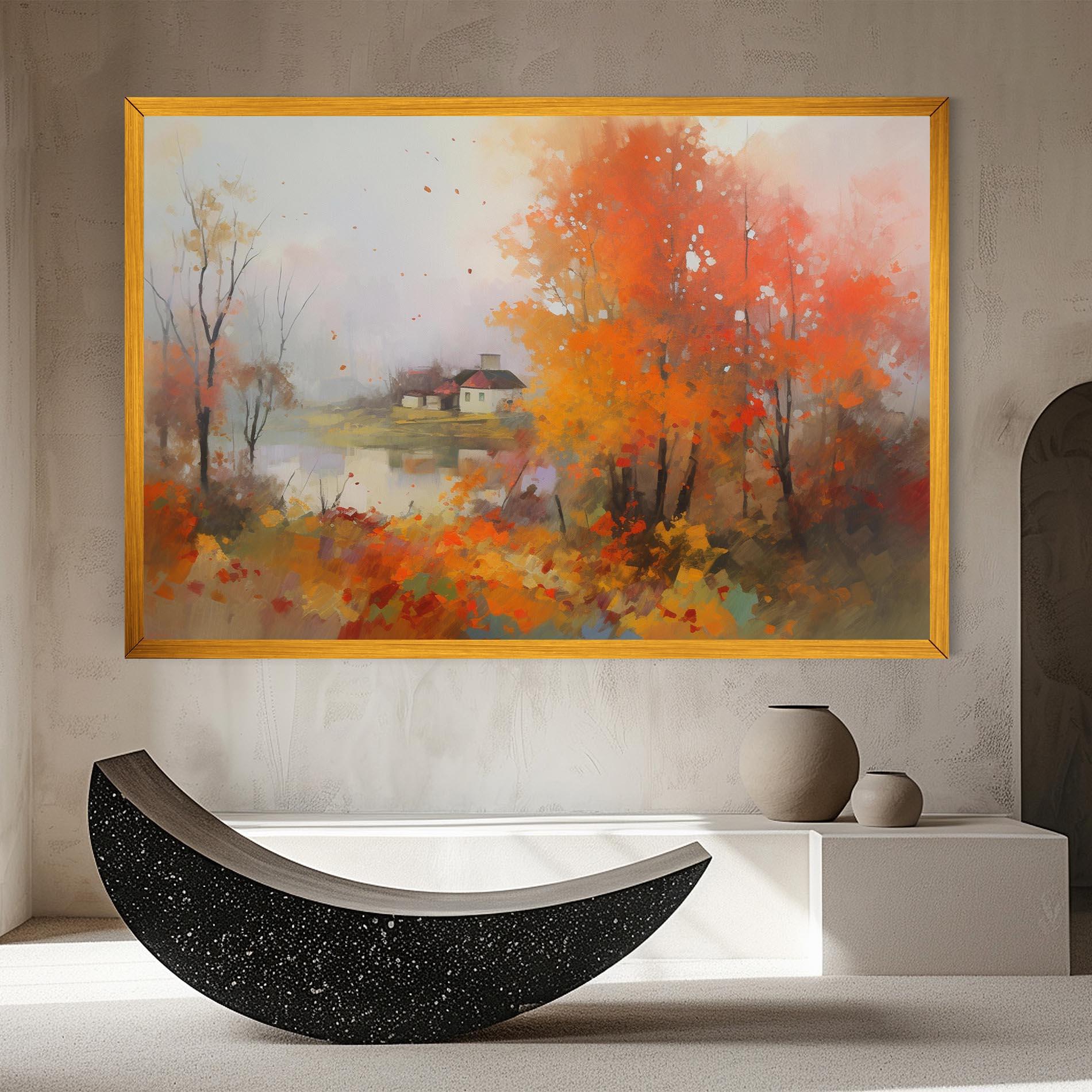 Vászonkép Autumnal Painting mockup 8
