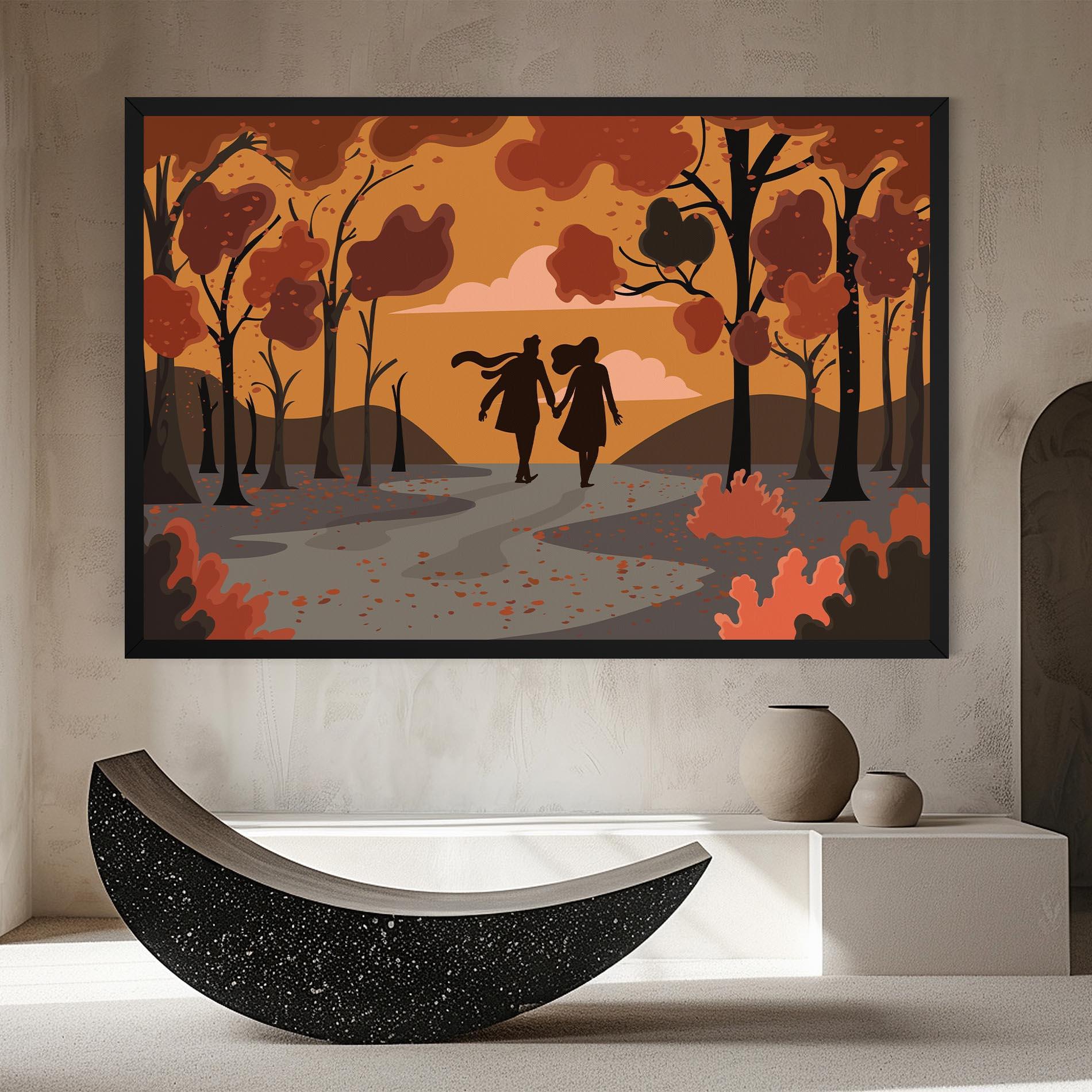 Vászonkép Autumn Couple mockup 8