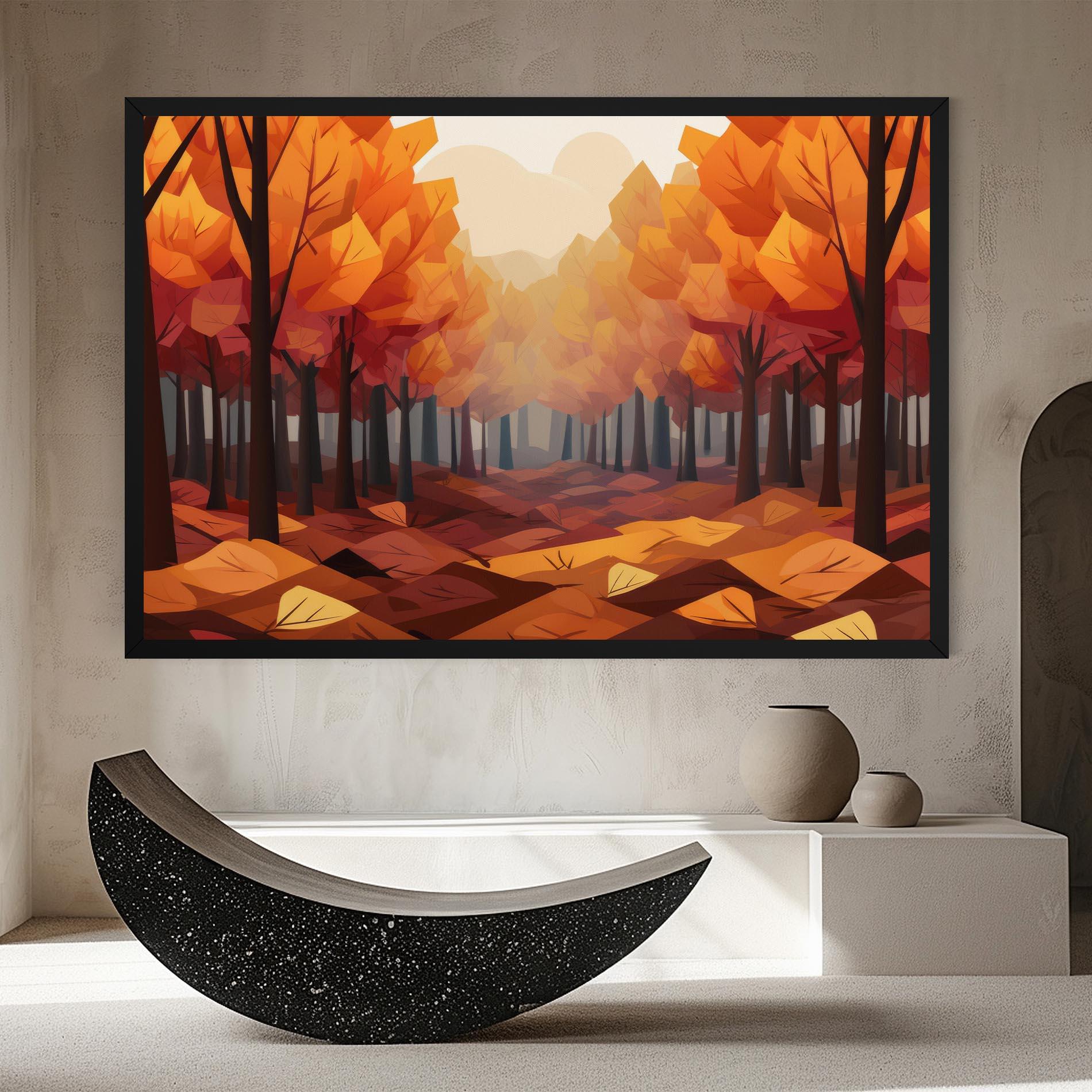 Vászonkép Autumn Forest View mockup 8