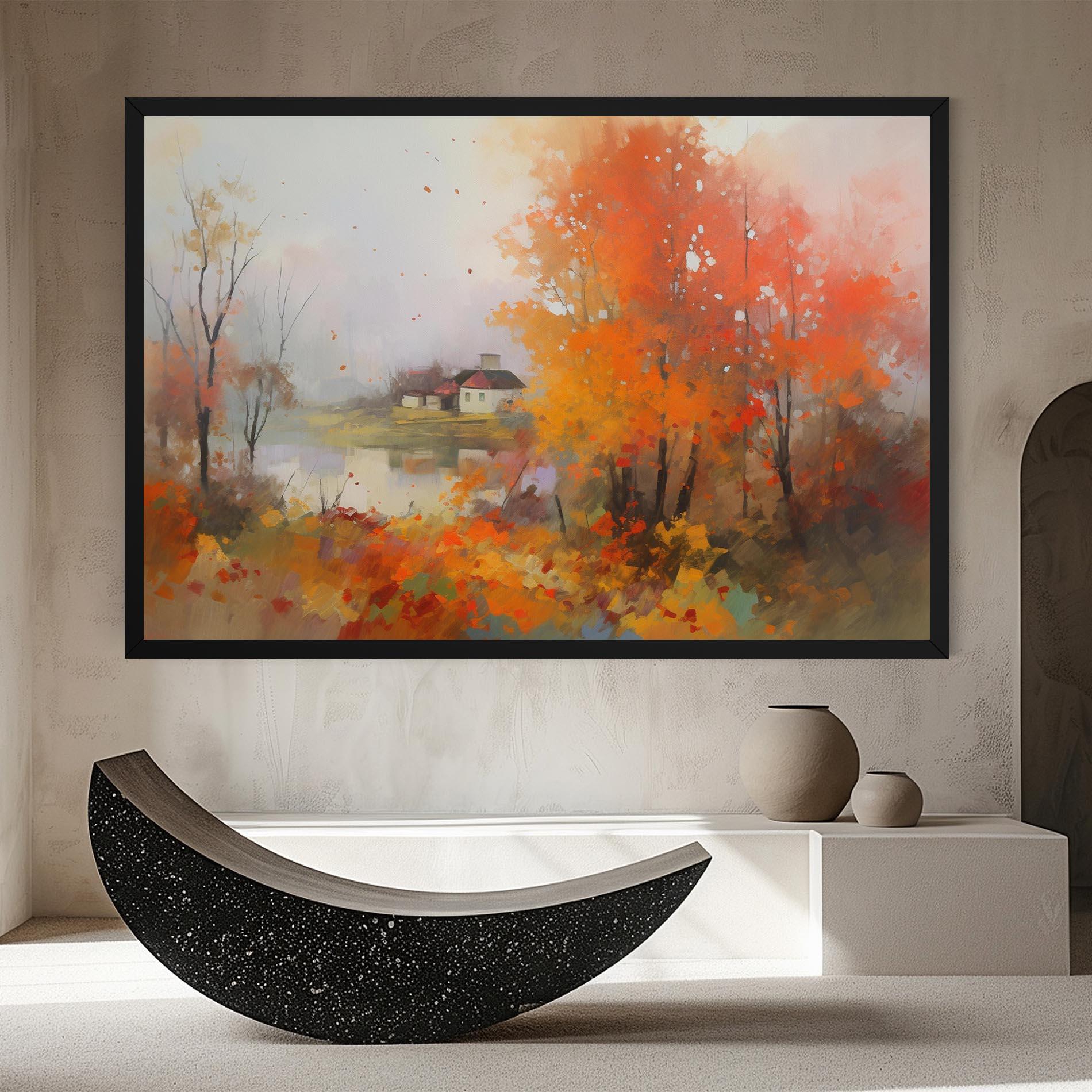 Vászonkép Autumnal Painting mockup 8