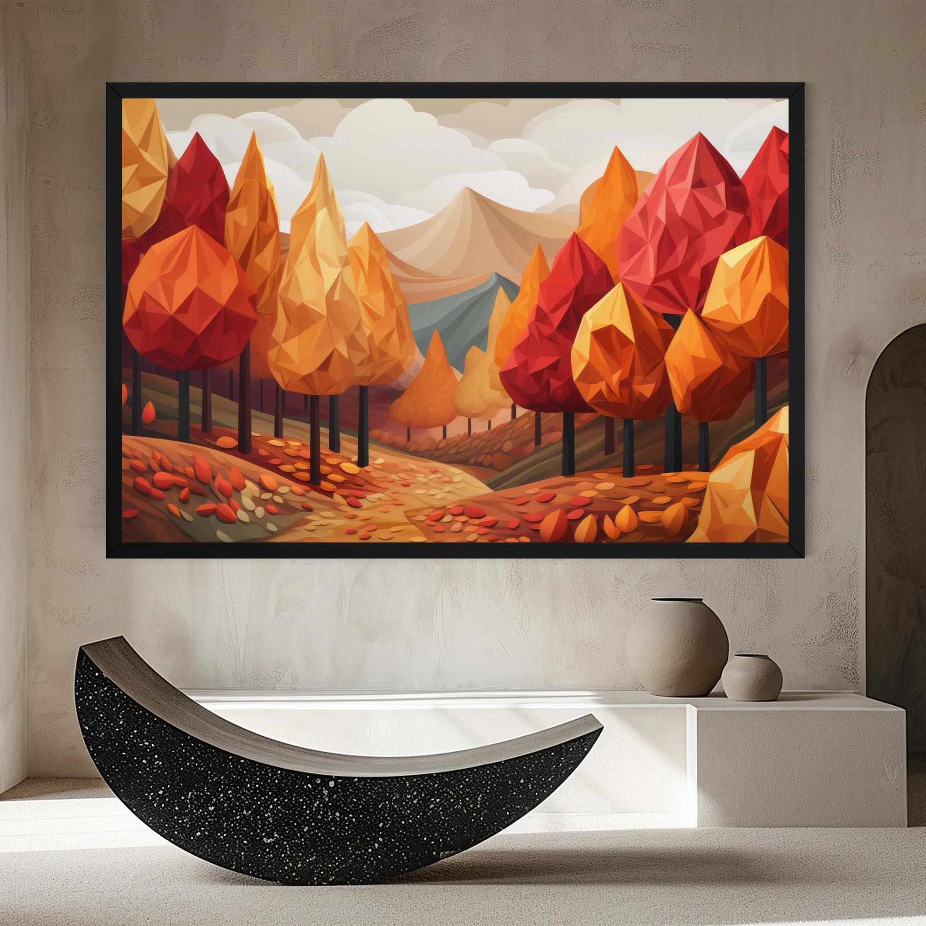 Vászonkép Colorful Trees Art mockup 8