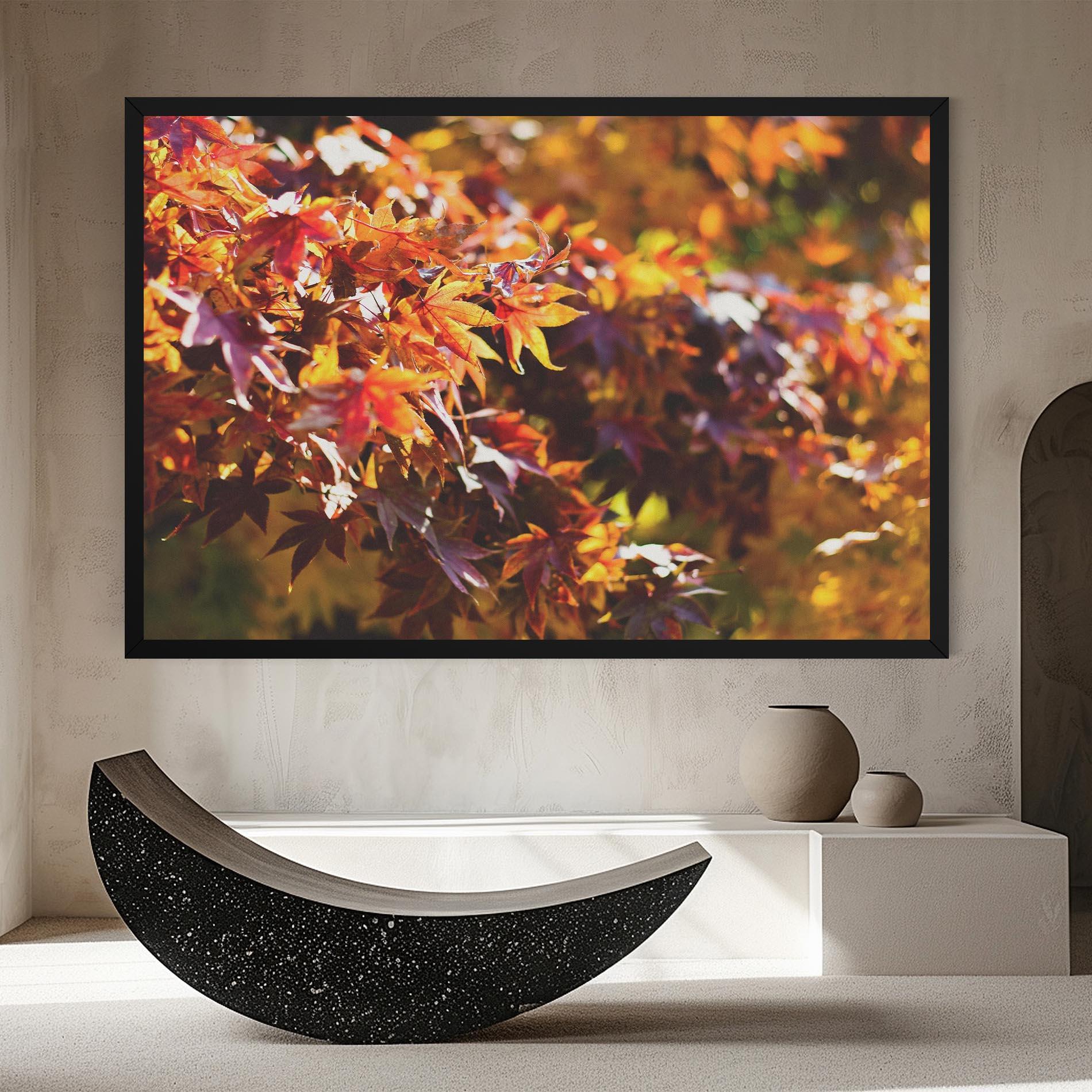 Vászonkép Dark Red Leaves mockup 8