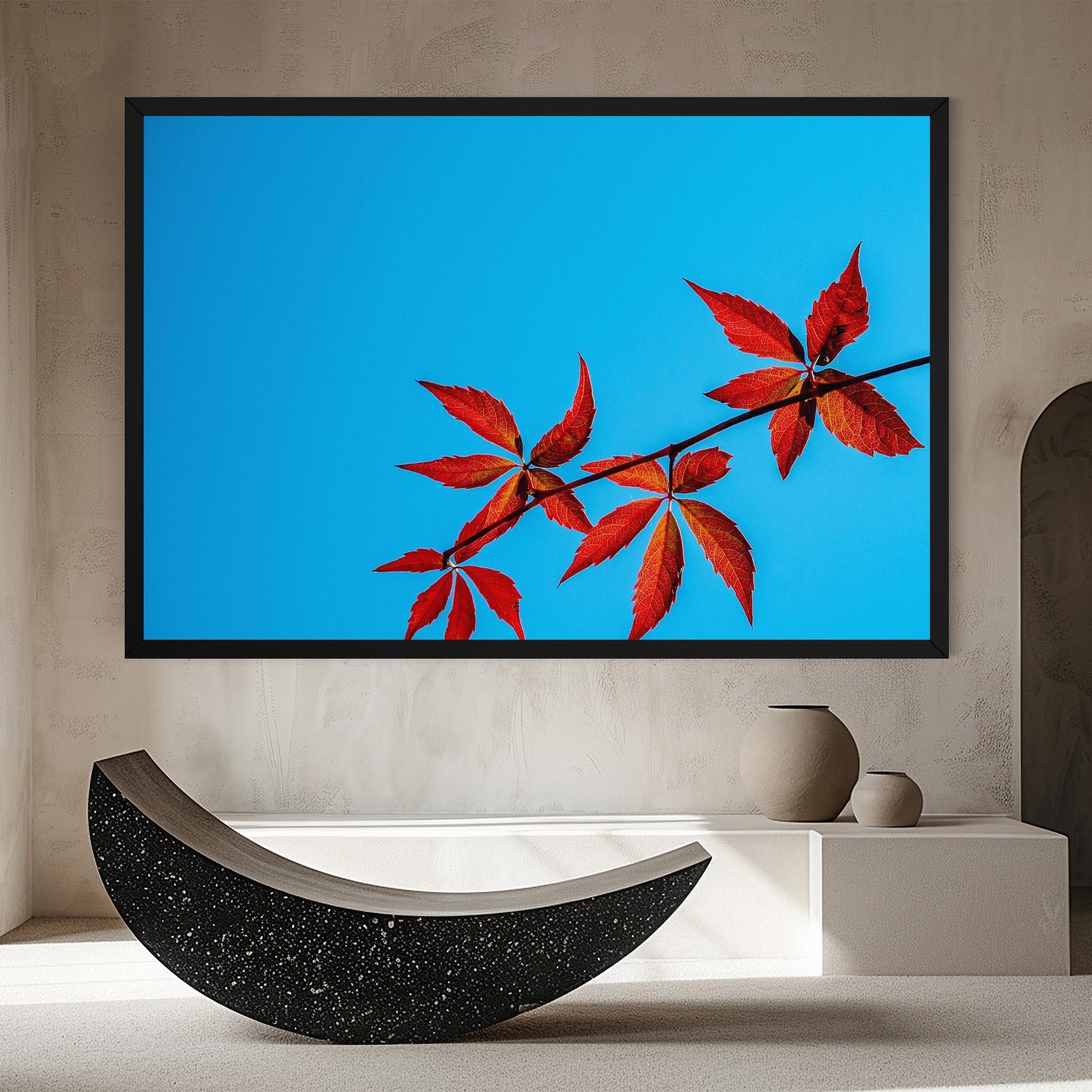 Vászonkép Red Small Leaves mockup 8