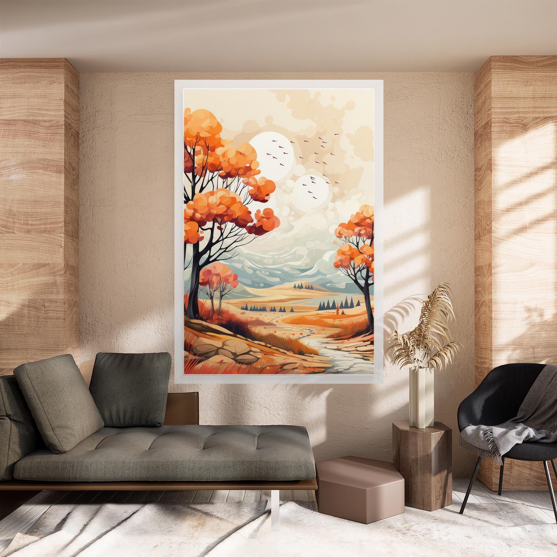 Vászonkép Autumn Tree Painting mockup 8