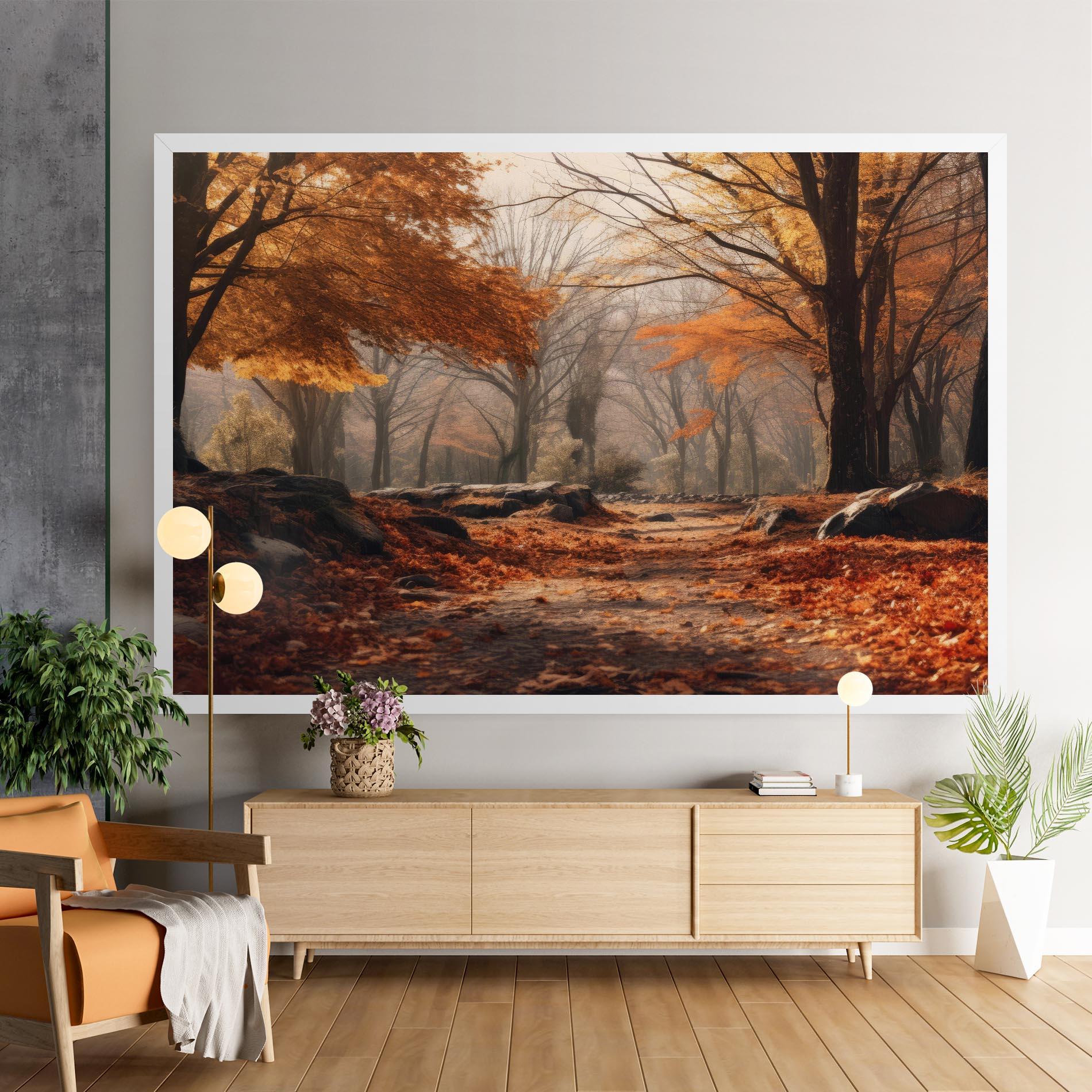 Vászonkép Autumn Forest mockup 9