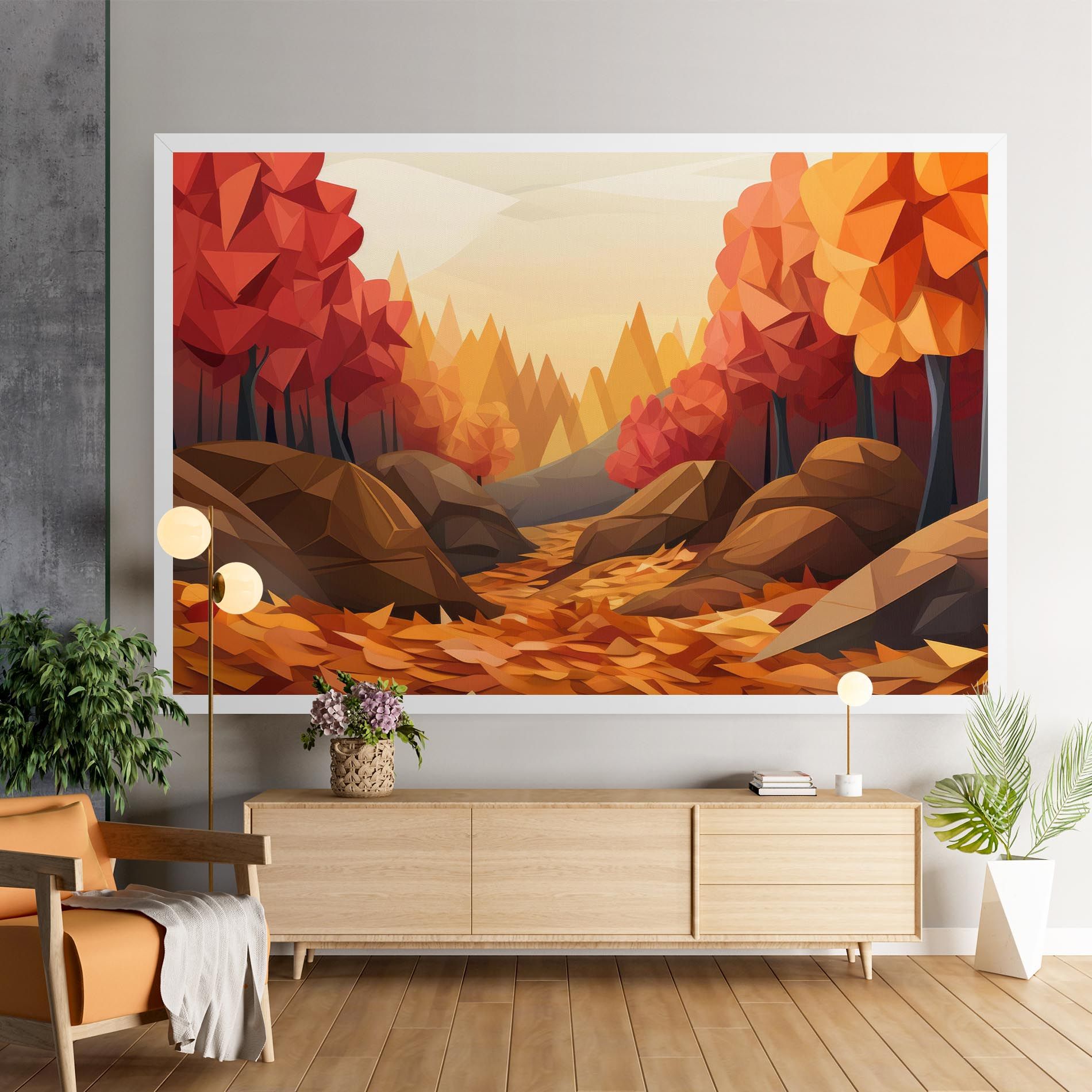 Autumn Orange Forest mockup 9