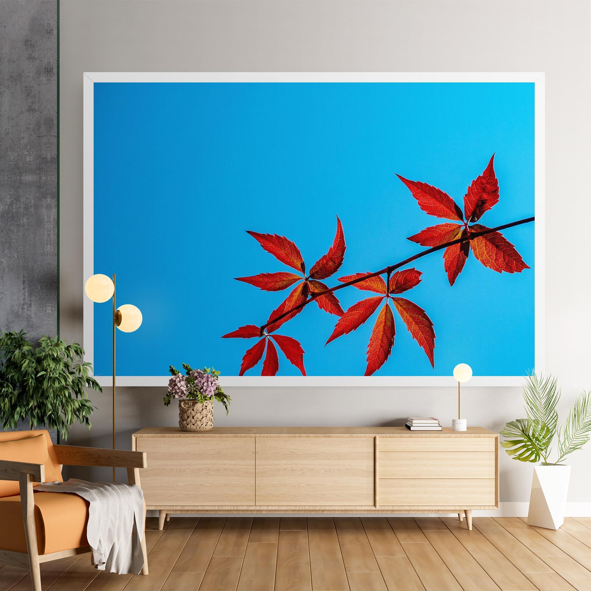 Vászonkép Red Small Leaves mockup 9