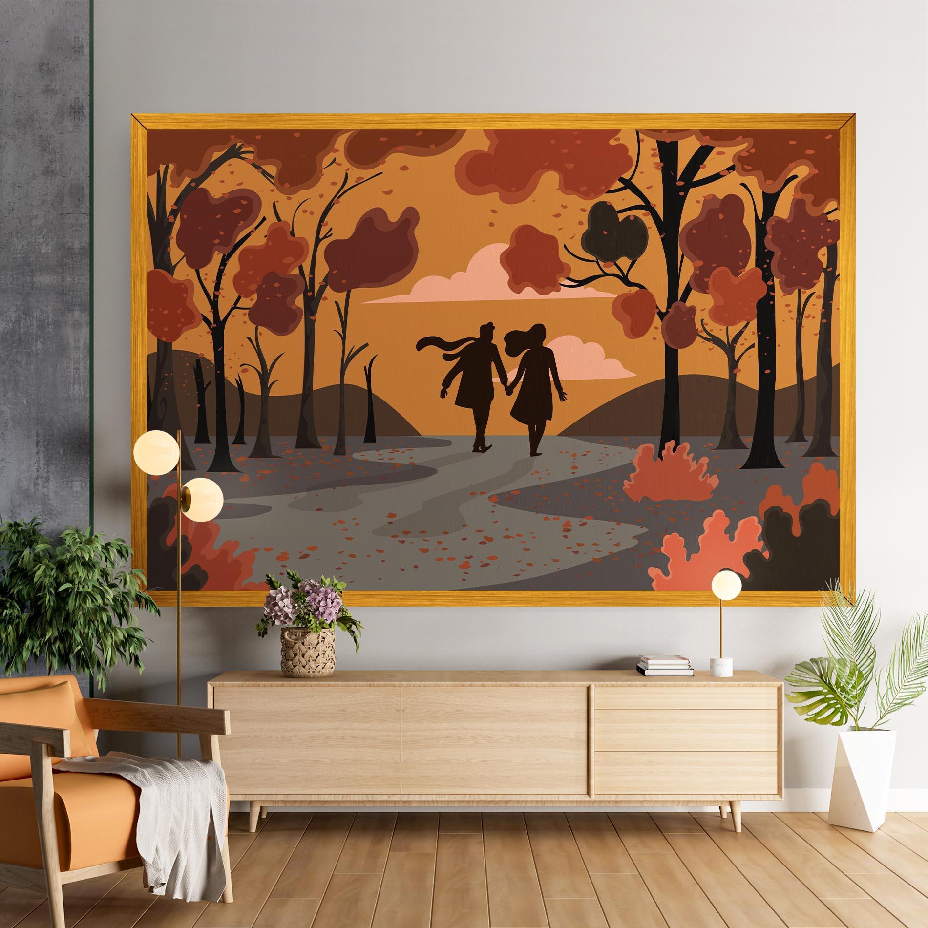 Vászonkép Autumn Couple mockup 9