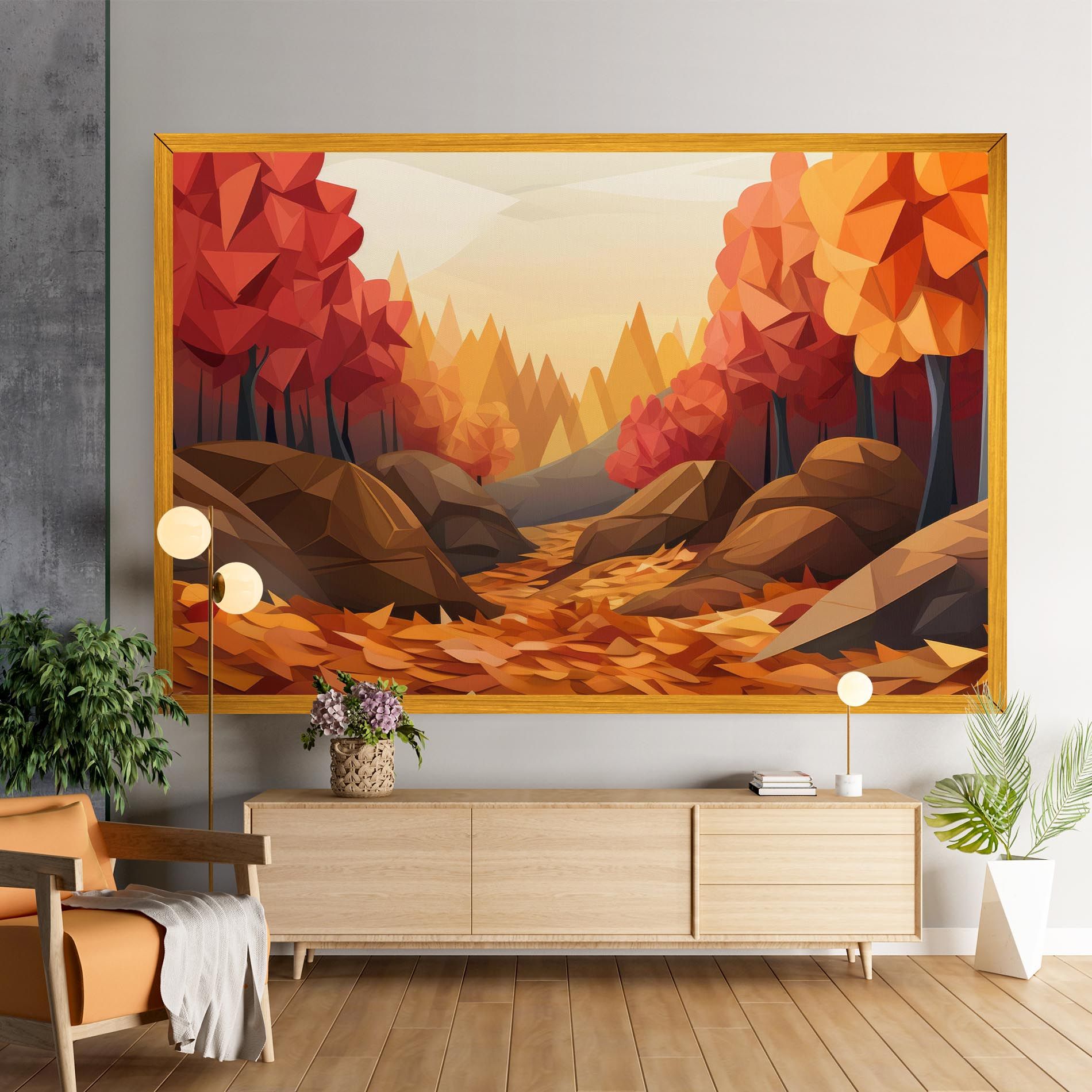 Autumn Orange Forest mockup 9
