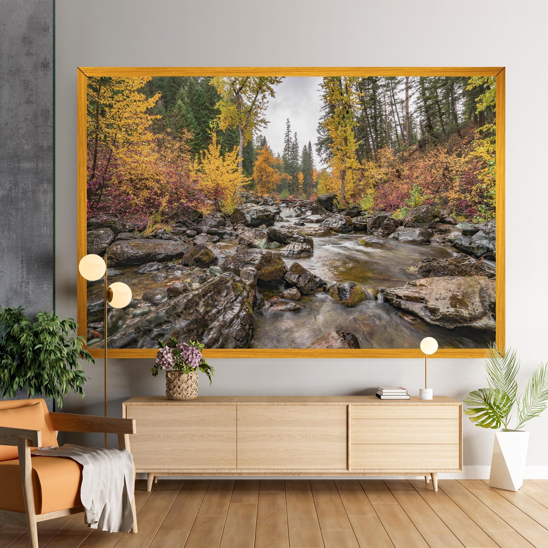 Vászonkép Autumn Stream mockup 9