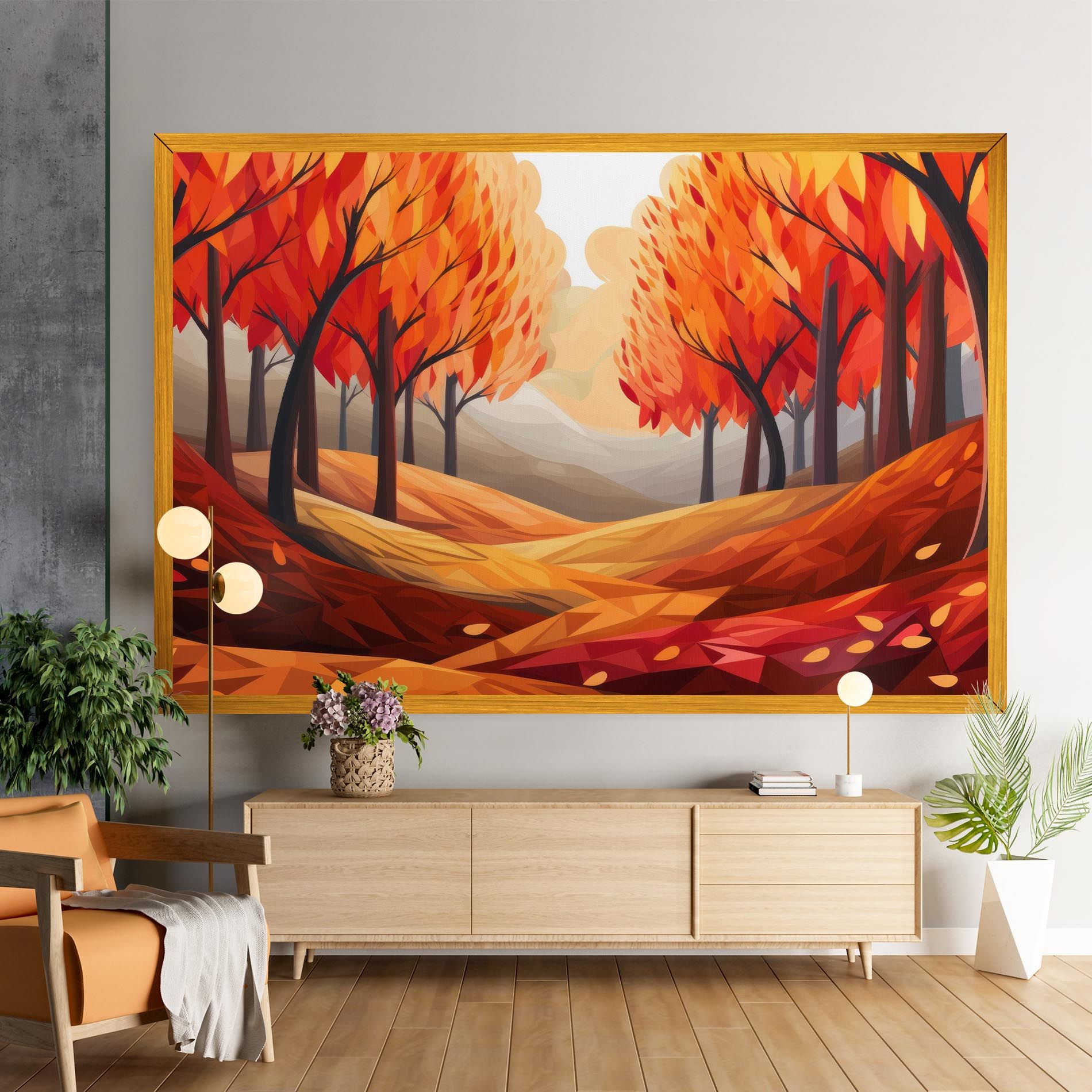 Red Trees Art mockup 9