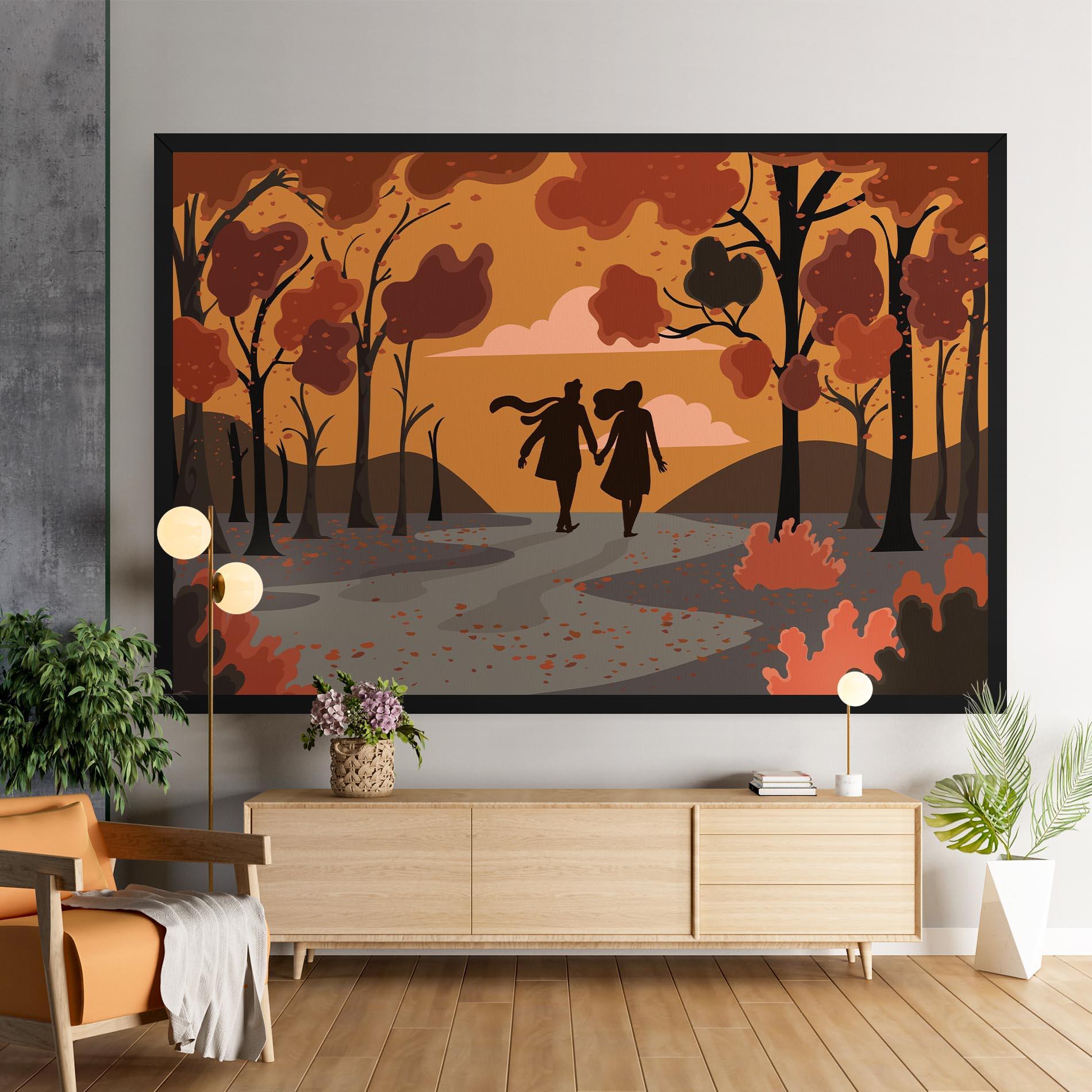 Vászonkép Autumn Couple mockup 9