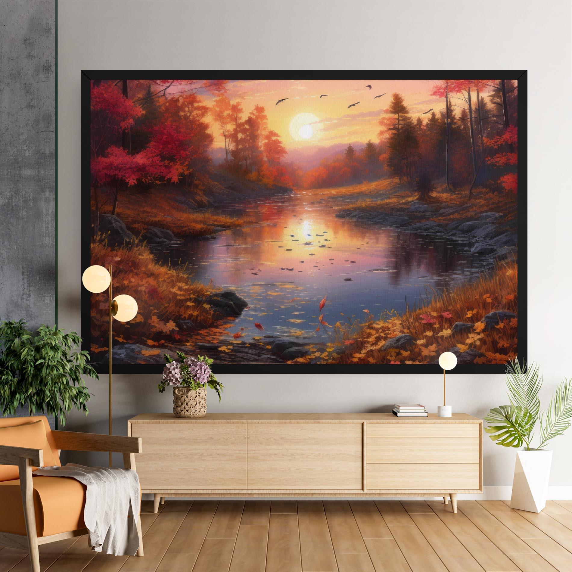 Vászonkép Autumn Sunset mockup 9