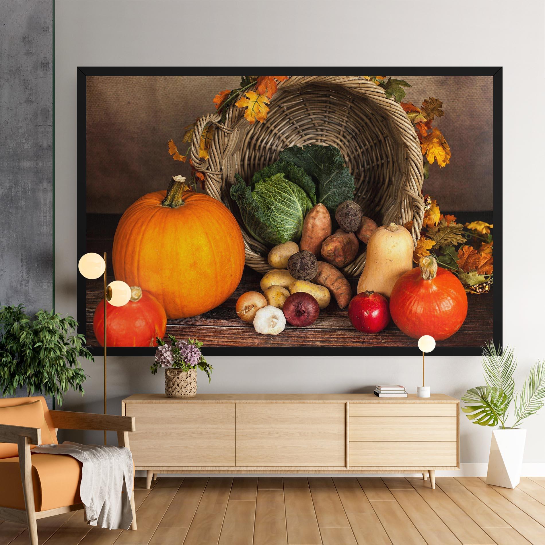 Vászonkép Autumn Vegetables mockup 9