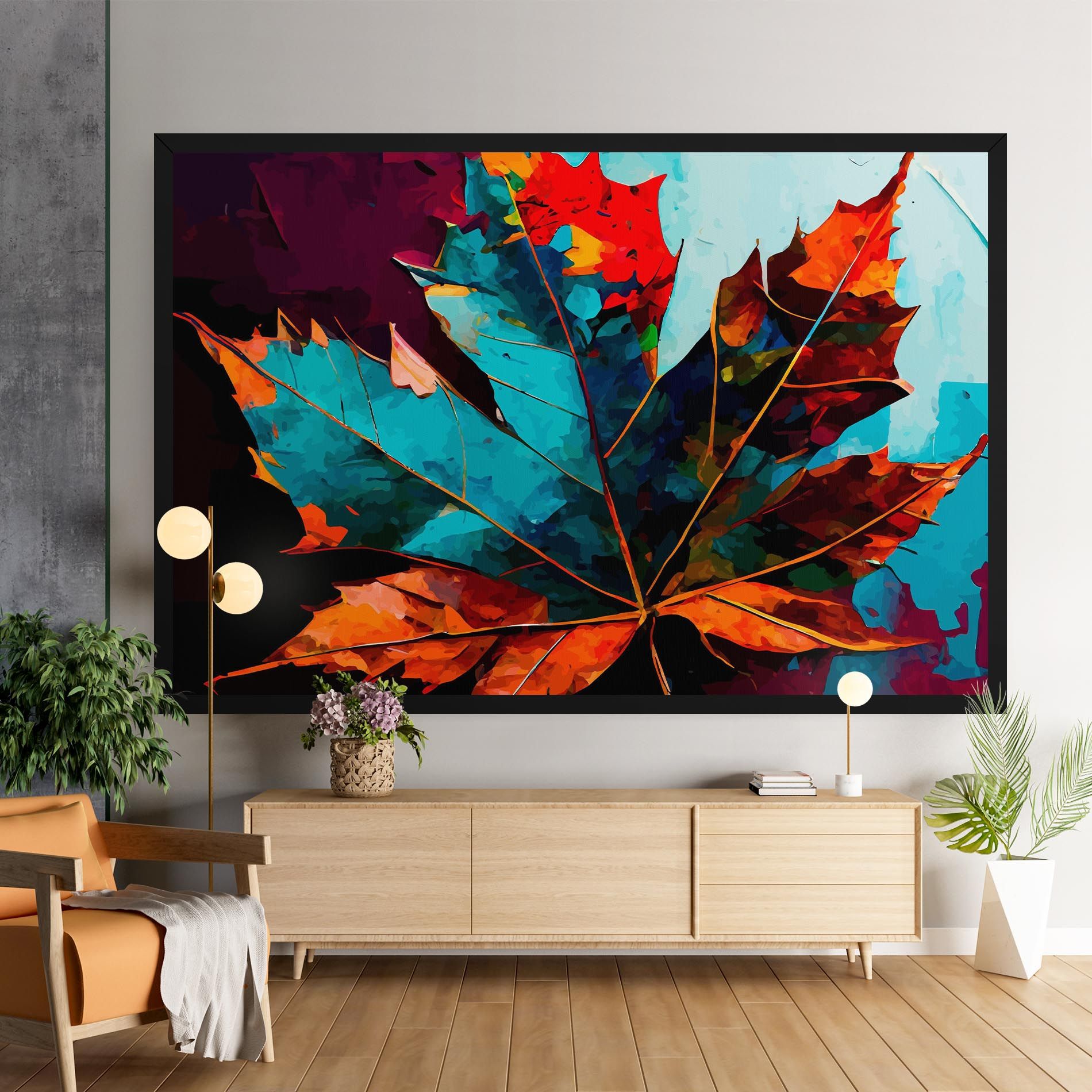 Blue Orange Leaf mockup 9