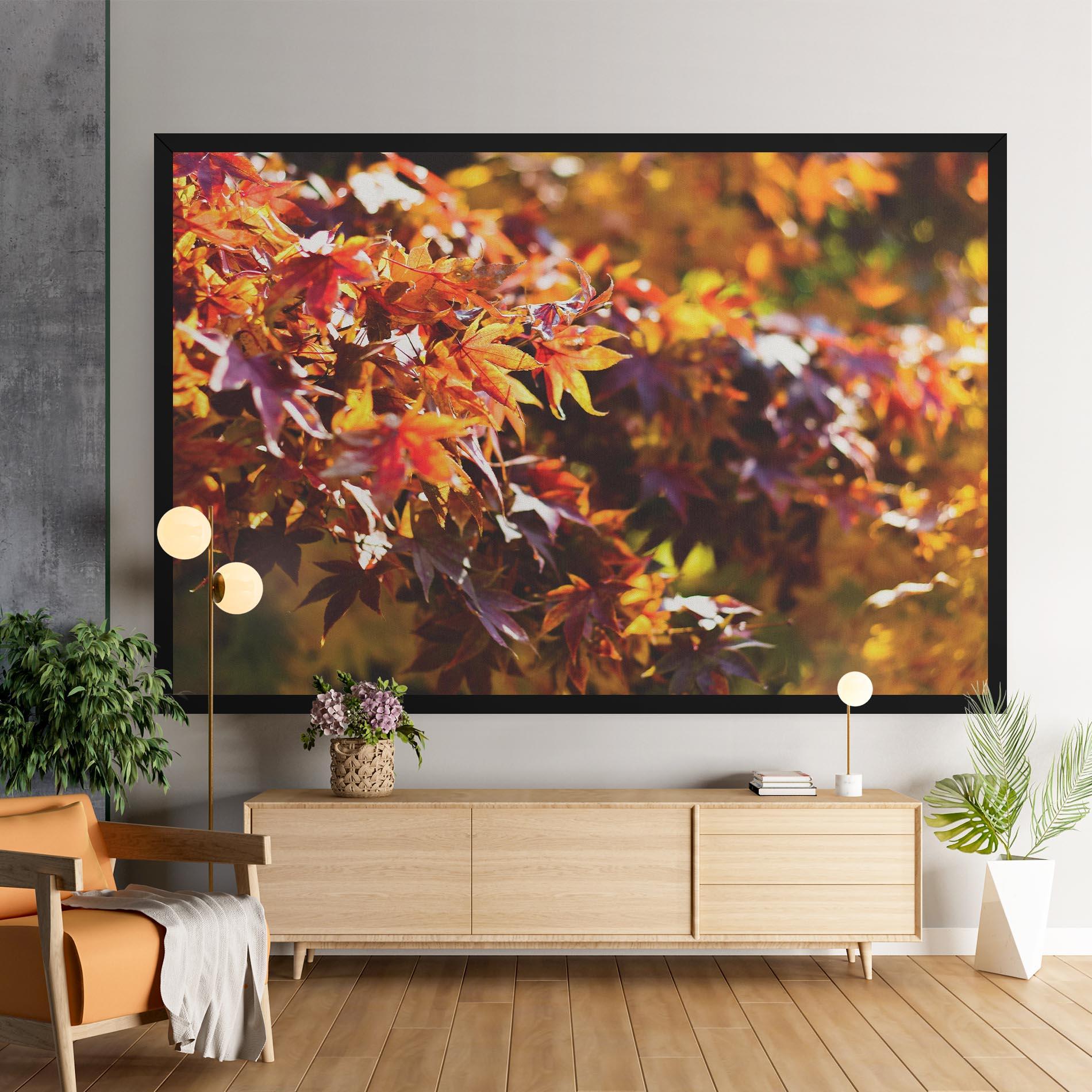 Vászonkép Dark Red Leaves mockup 9