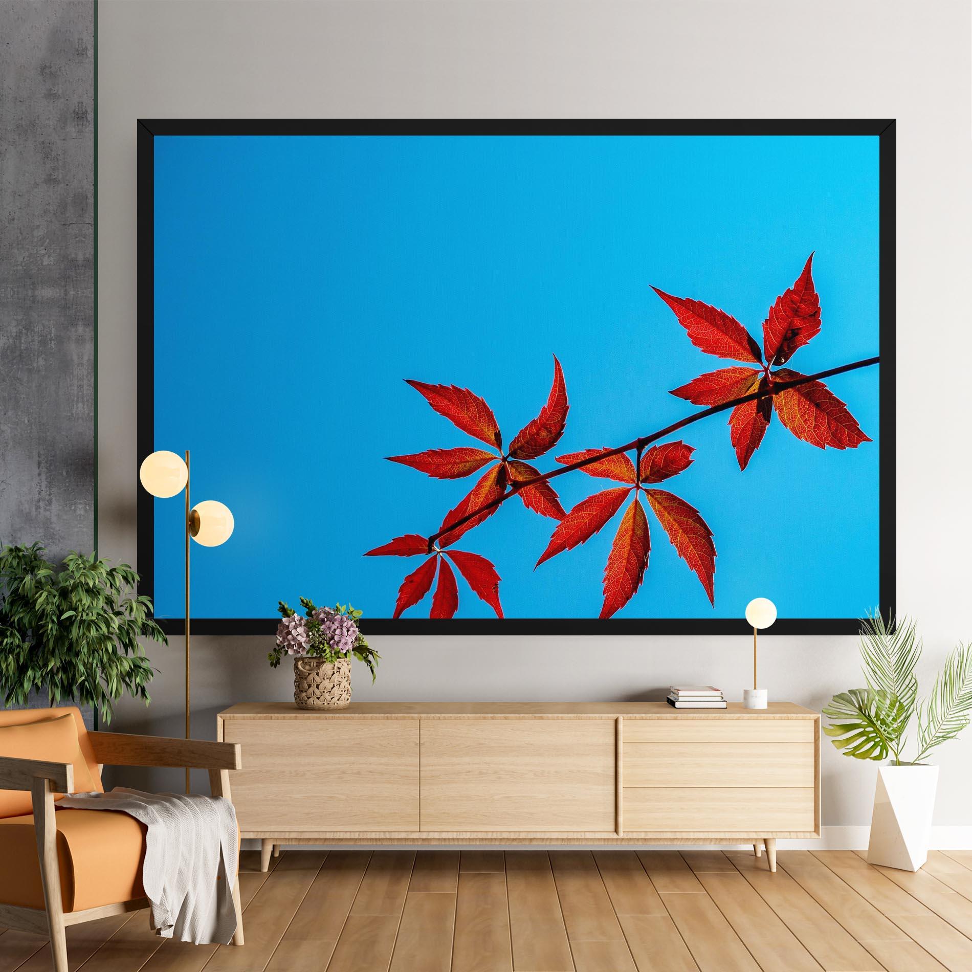 Vászonkép Red Small Leaves mockup 9