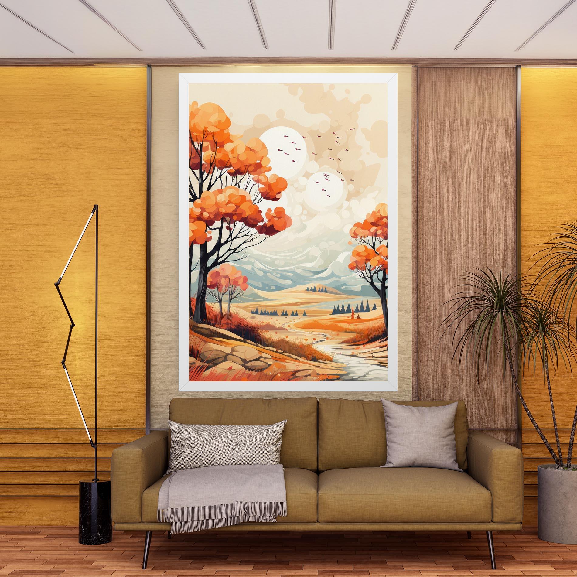 Vászonkép Autumn Tree Painting mockup 9