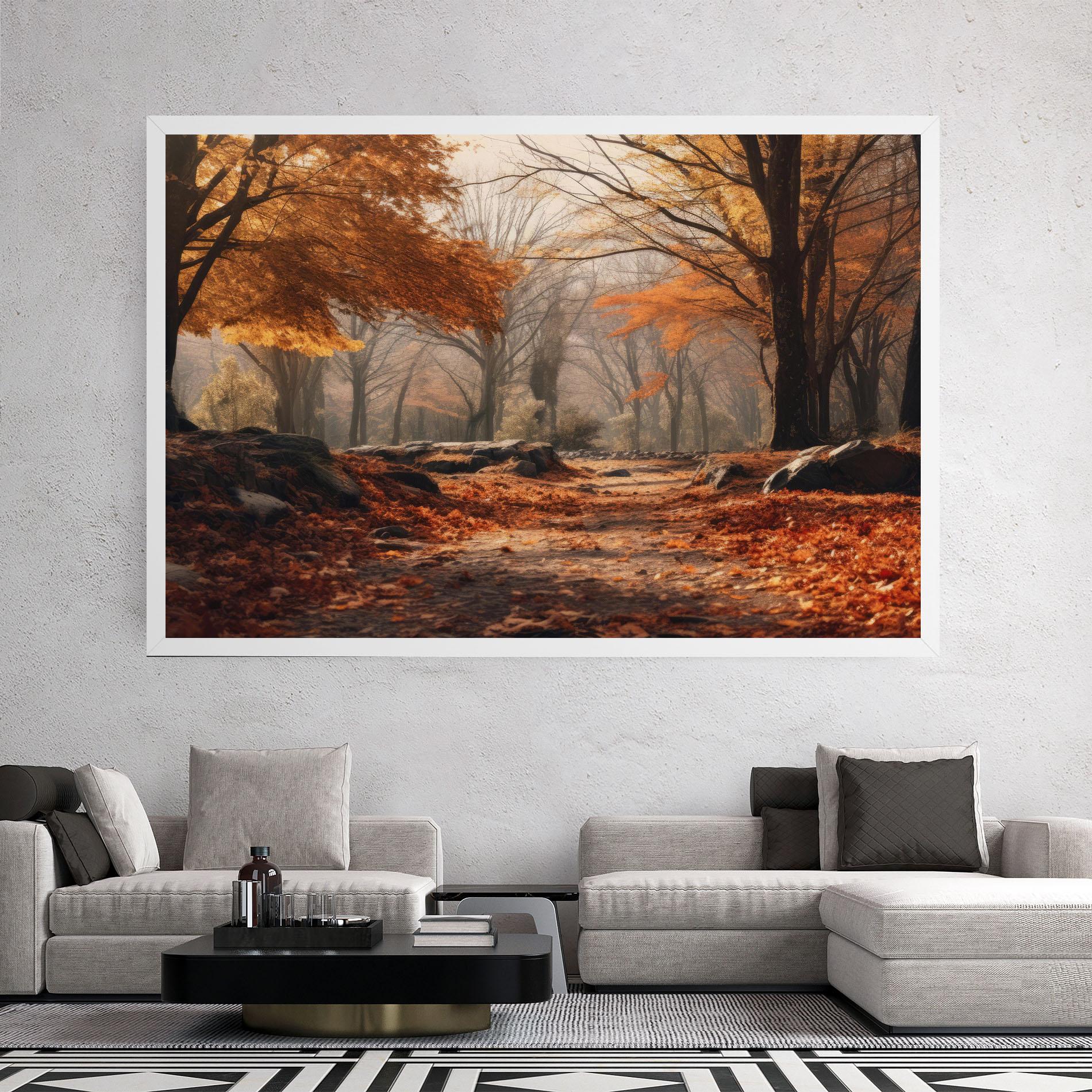 Vászonkép Autumn Forest mockup 2